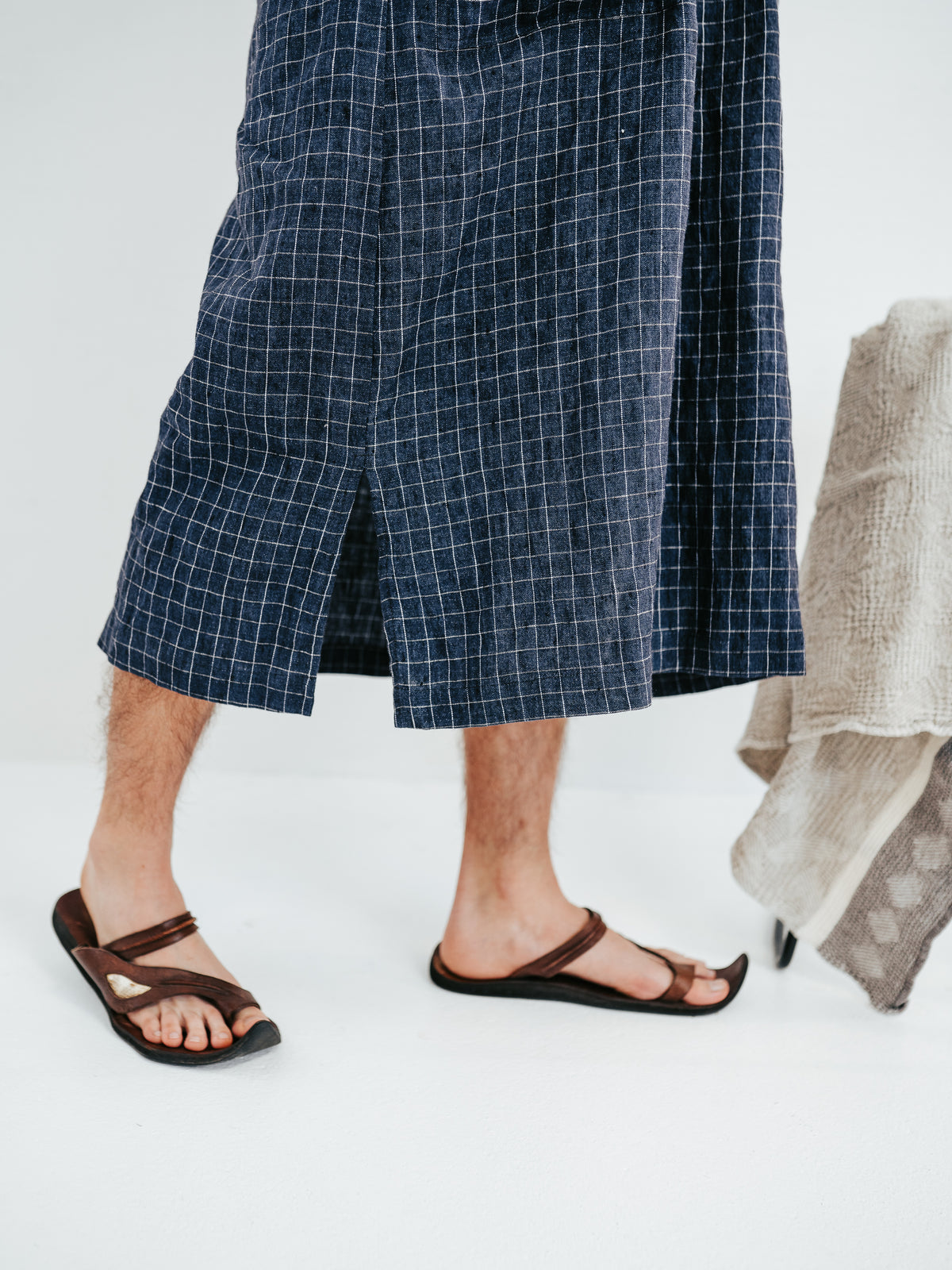 Linen Kaftan for Men &#39;Peter&#39;, Mens loungewear also Plus size