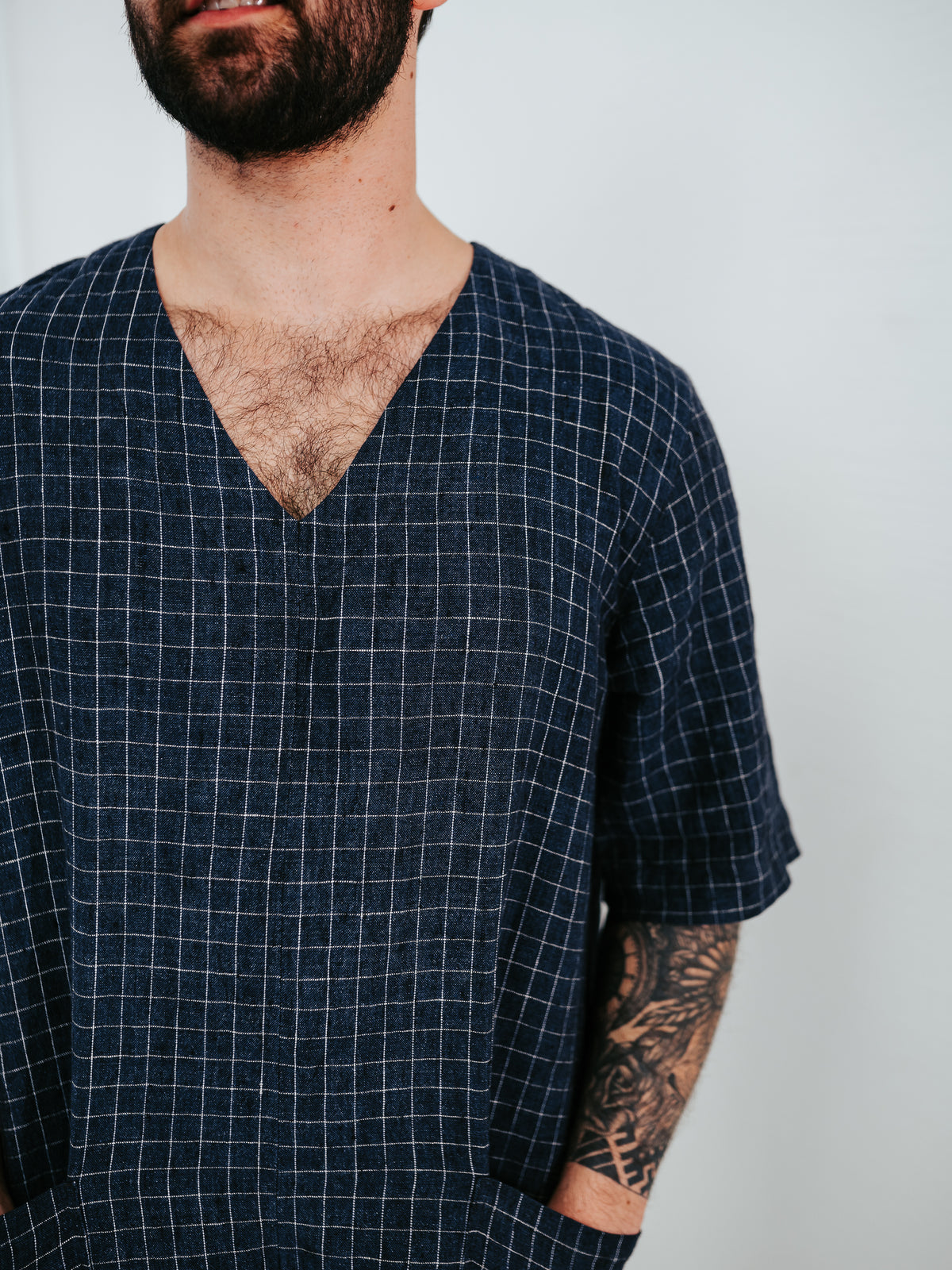 Linen Kaftan for Men &#39;Peter&#39;, Mens loungewear also Plus size