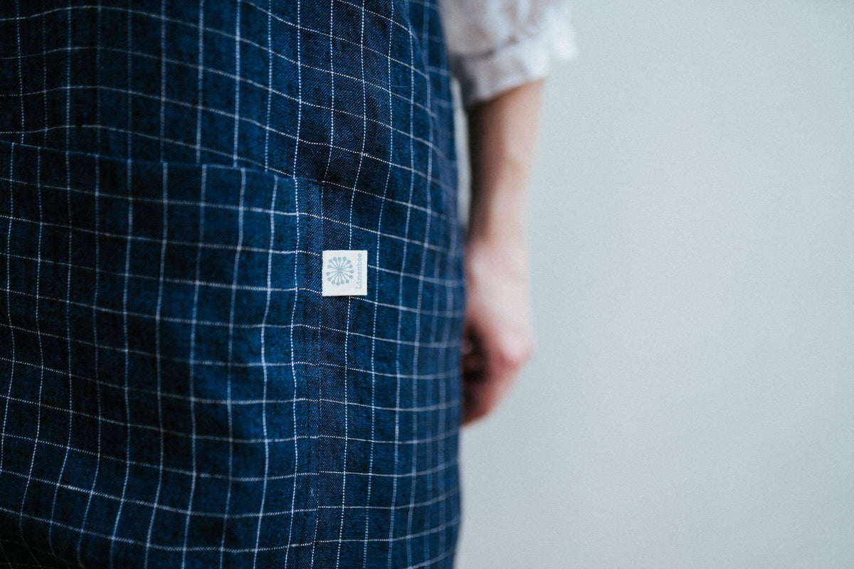 No Ties Pinafore Apron from 100% pure Linen