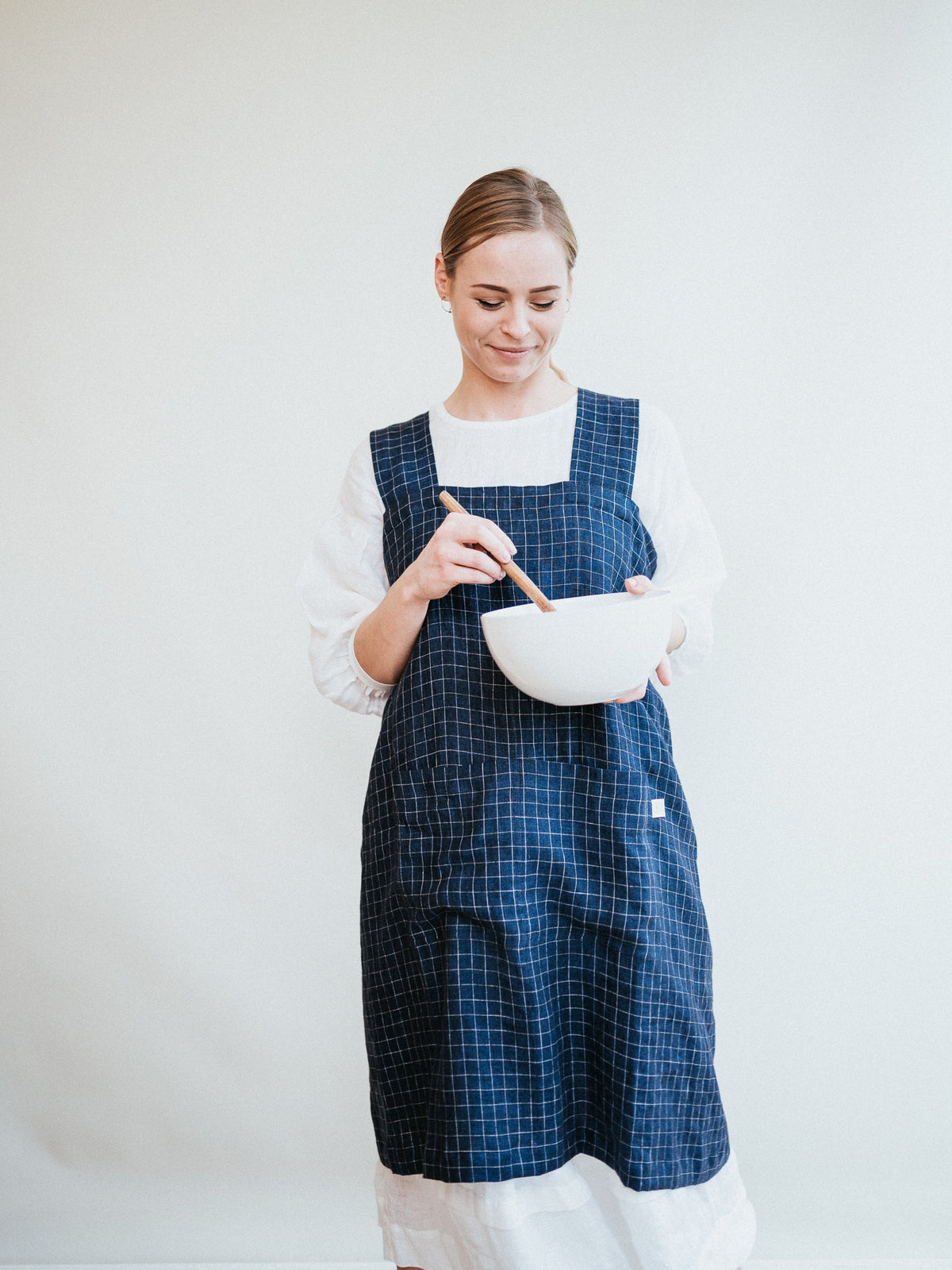 No Ties Pinafore Apron from 100% pure Linen