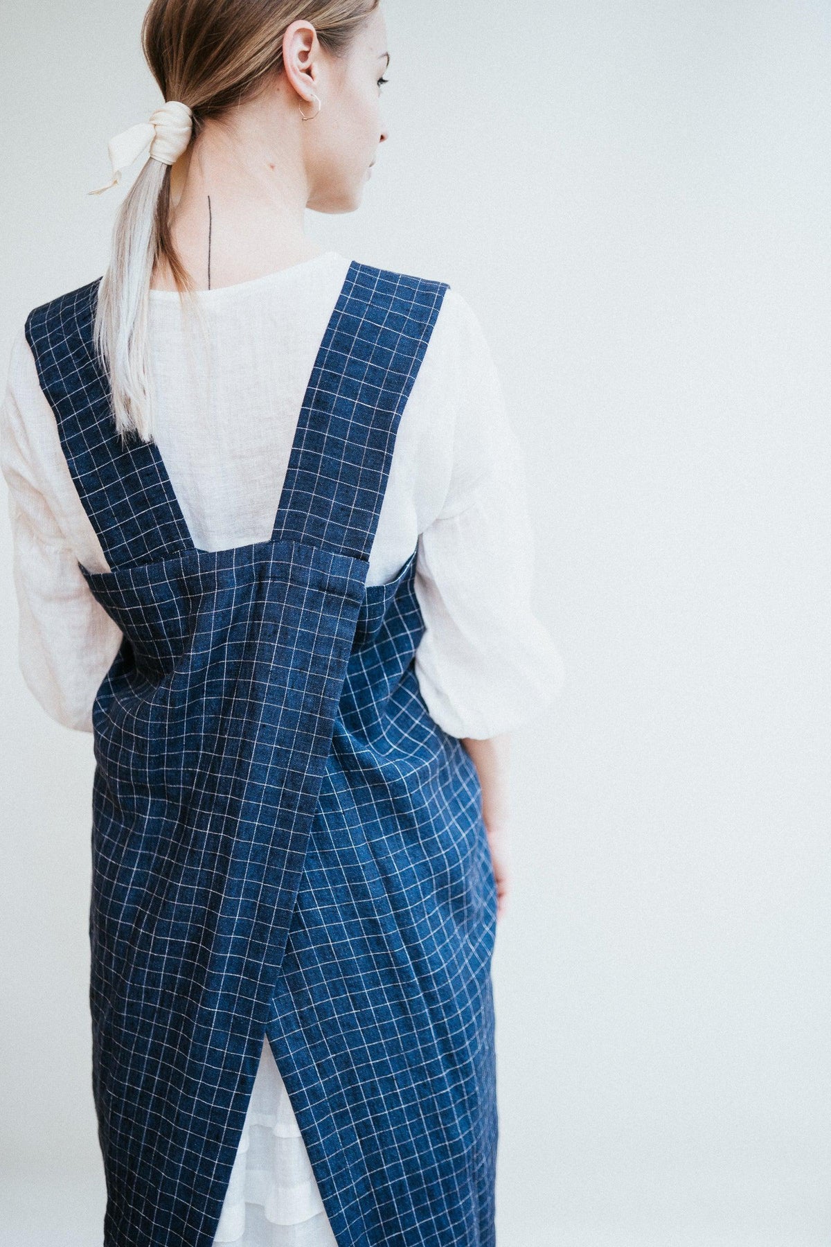 No Ties Pinafore Apron from 100% pure Linen