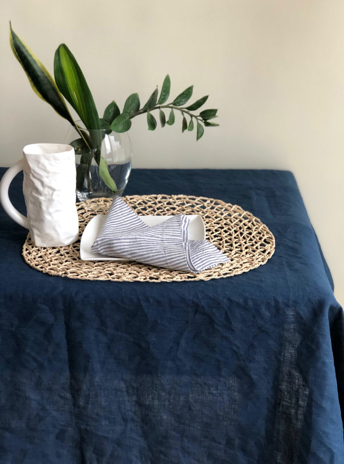 Linen tablecloths in various colors, Custom Sized Tablecloth