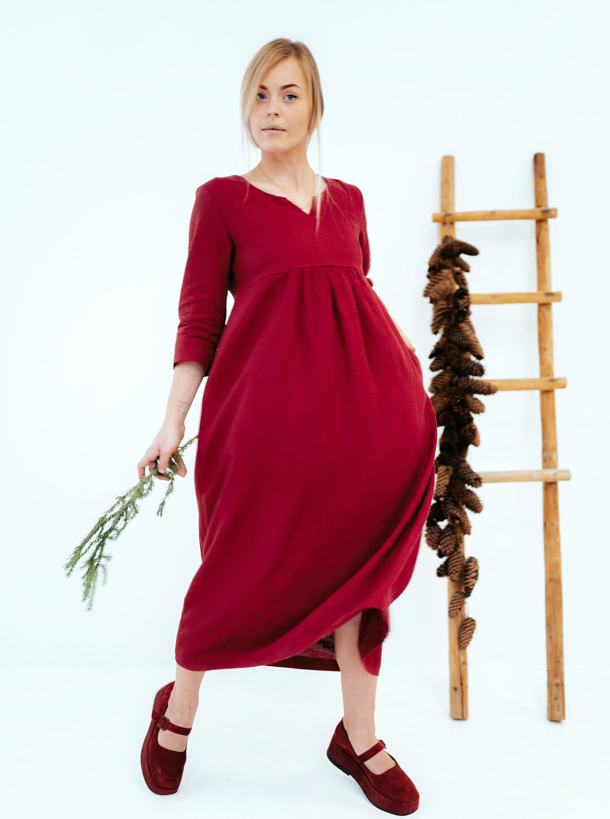 Maxi Linen Dress 'Dahlia' - Linenbee Maxi Linen Dress 'Dahlia' - Linenbee