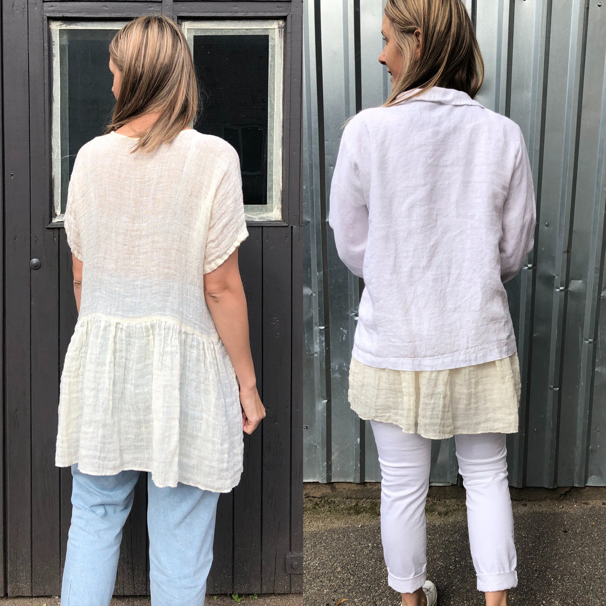 Oversized Boho Top &#39;Olivia&#39; from Linen Gauze
