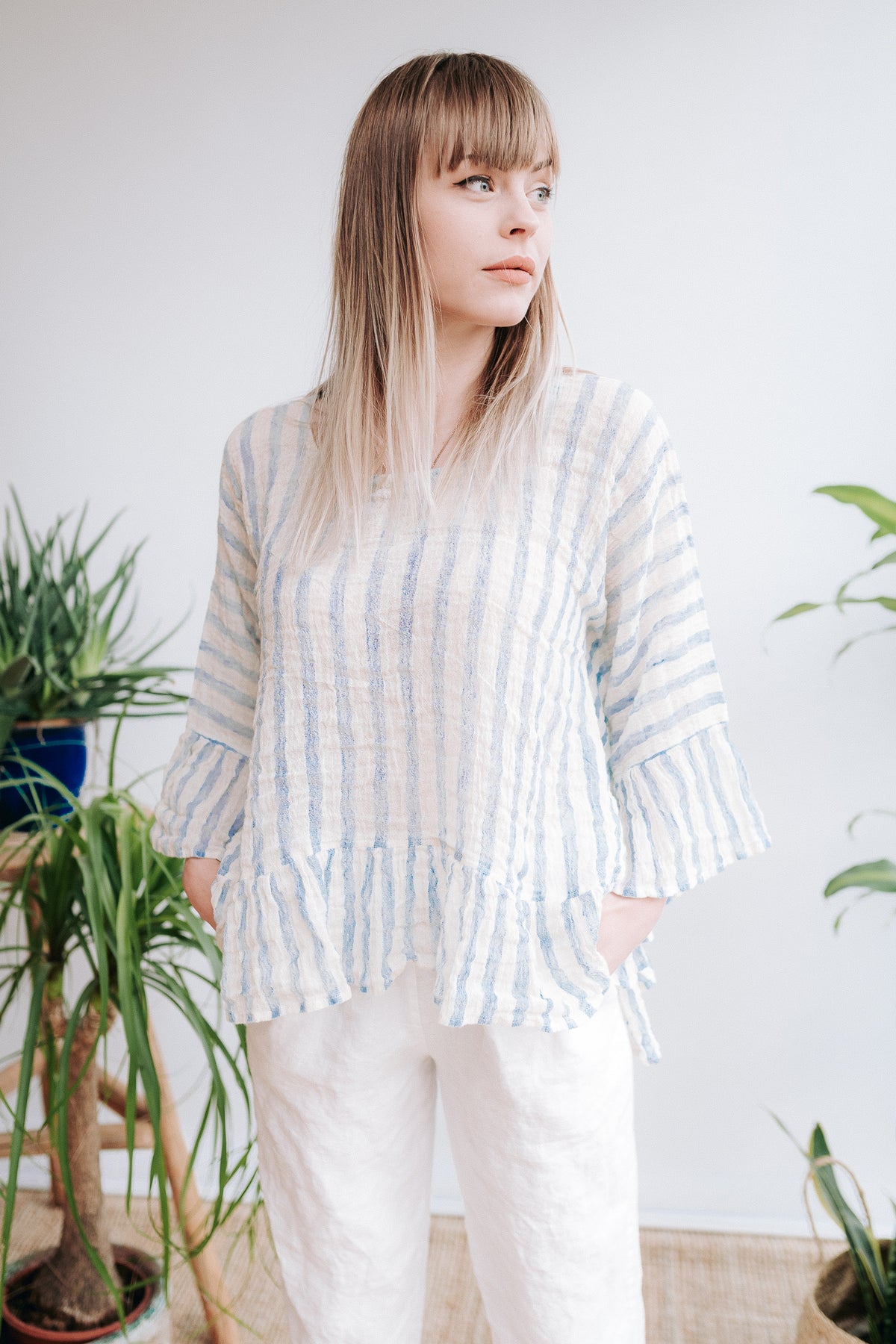 Gauze Linen Cape Top &#39;Penelope&#39;