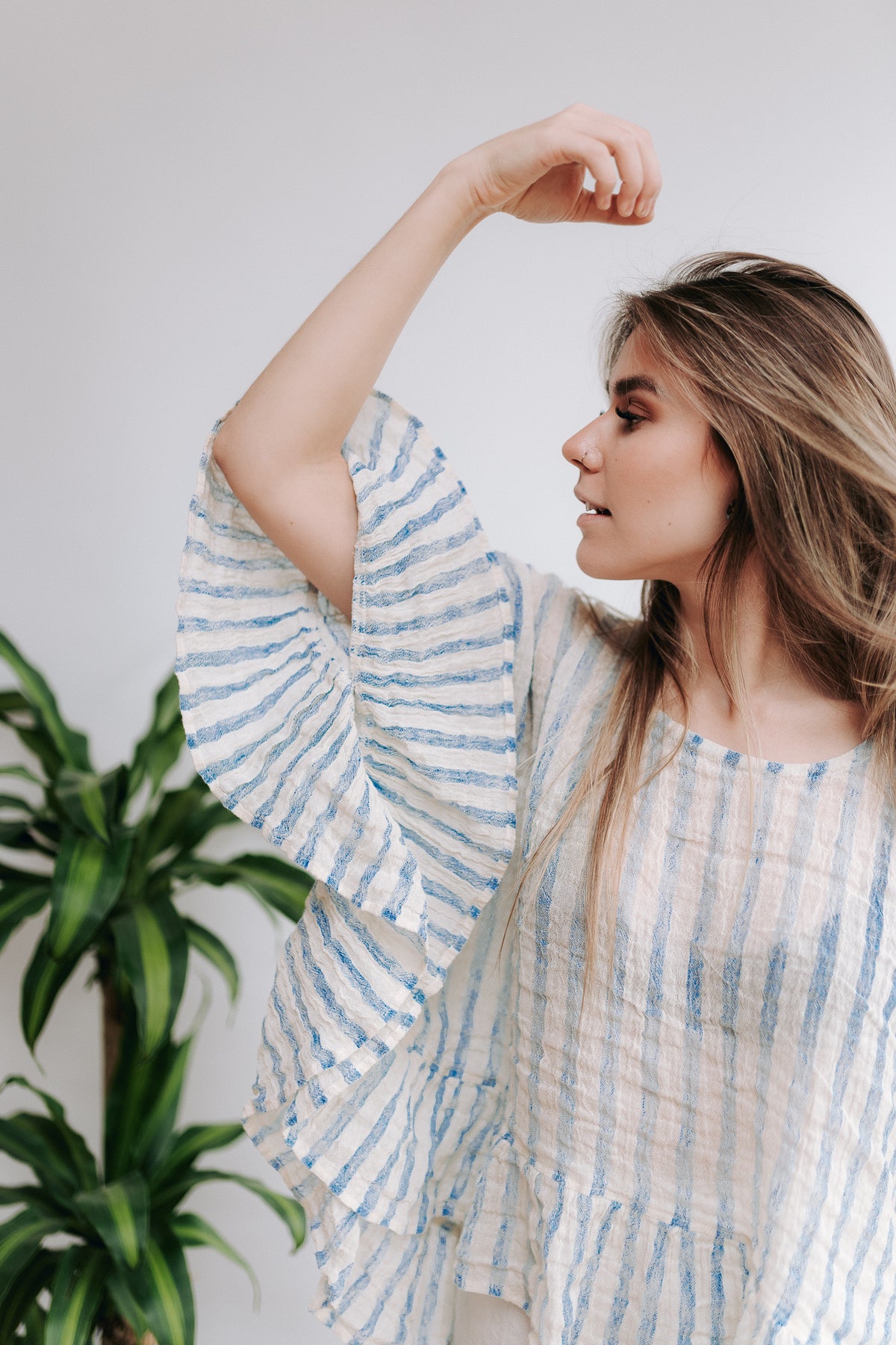 Gauze Linen Cape Top &#39;Penelope&#39;