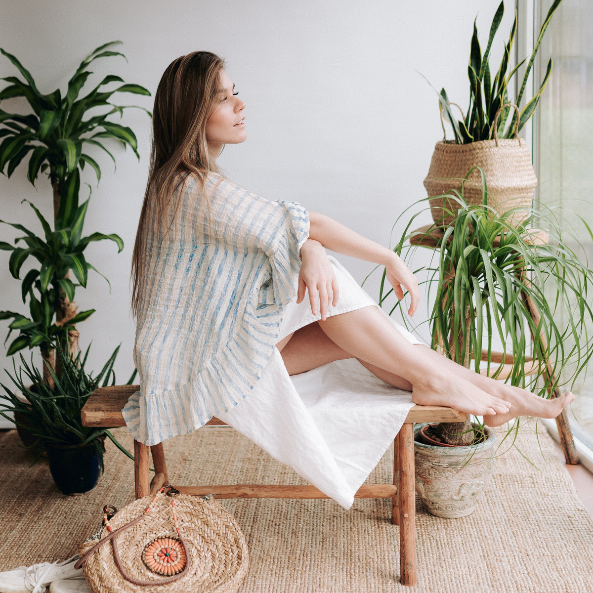 Gauze Linen Cape Top &#39;Penelope&#39;