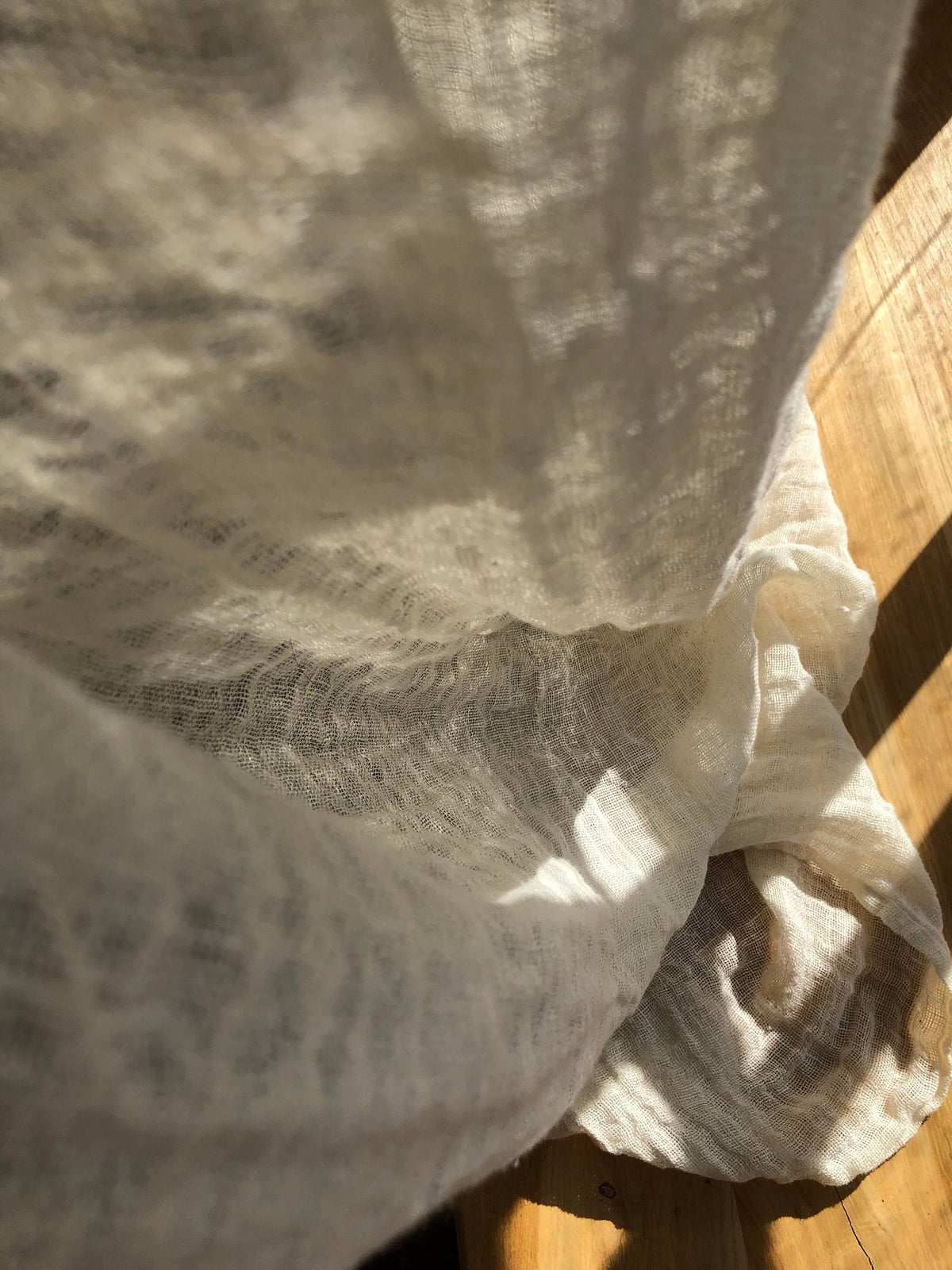 Creamy Boho Gauze Linen Curtain