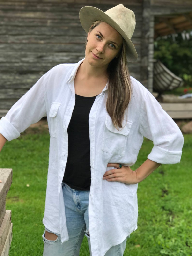 Ready to Ship: Black Womens Shirt, Size XXL