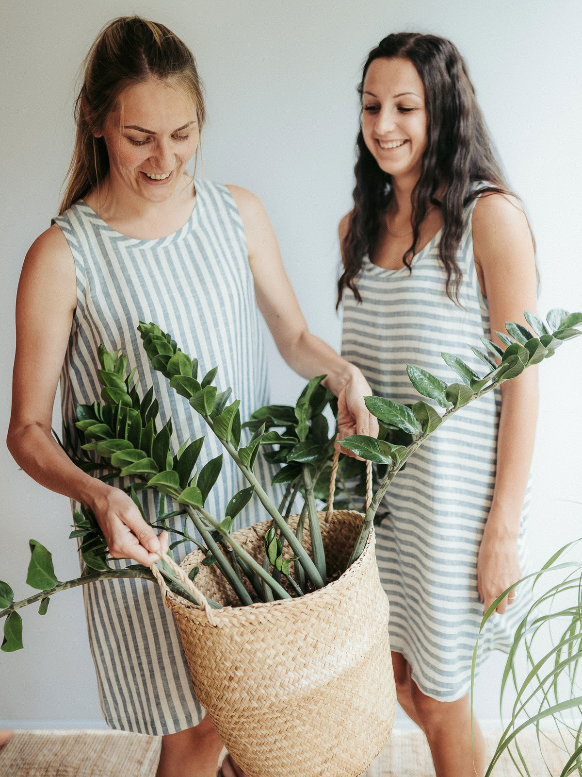 Linen Jumper Dress &#39;Greta&#39;, Summer Pinafore Dress Natural Linen