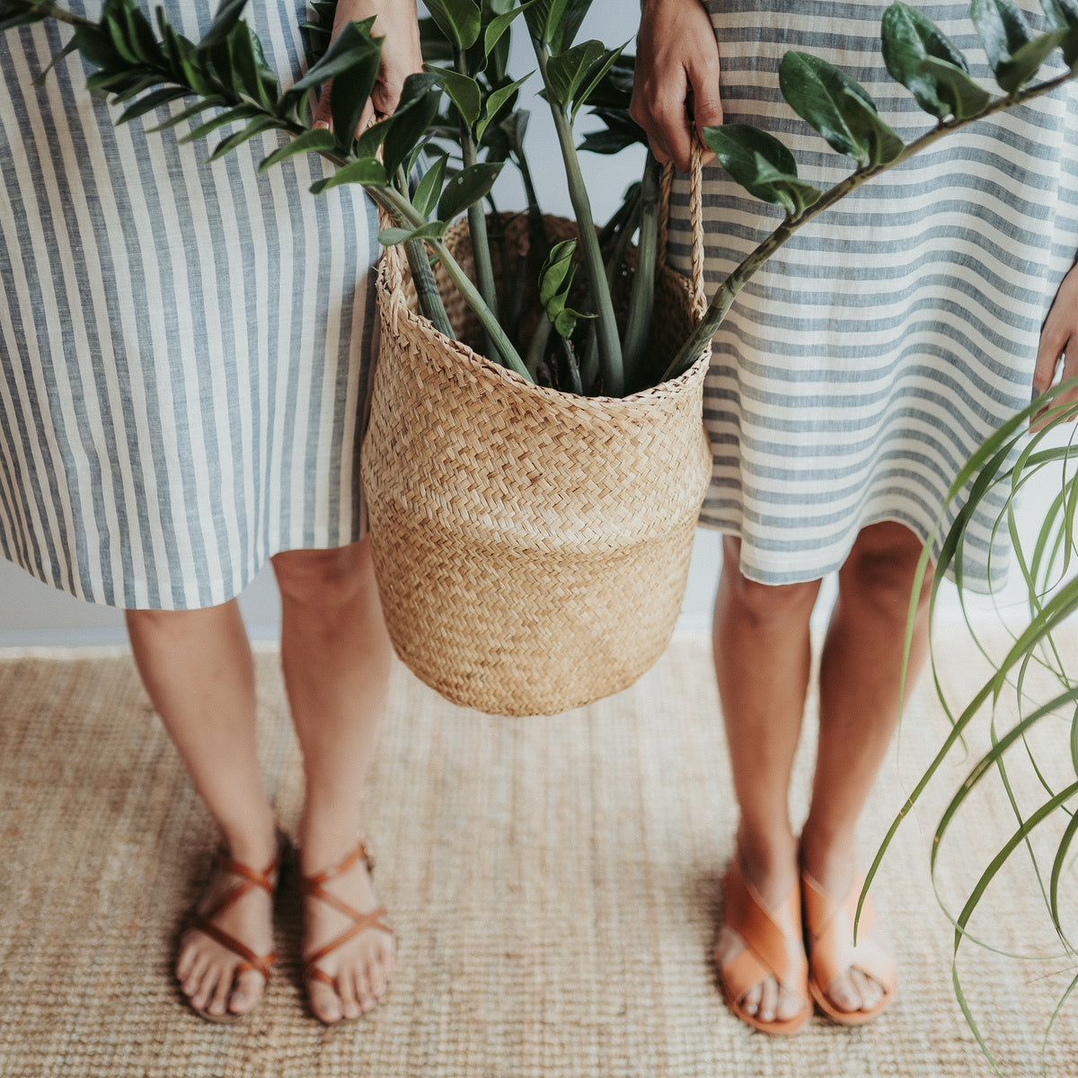 Linen Jumper Dress &#39;Greta&#39;, Summer Pinafore Dress Natural Linen