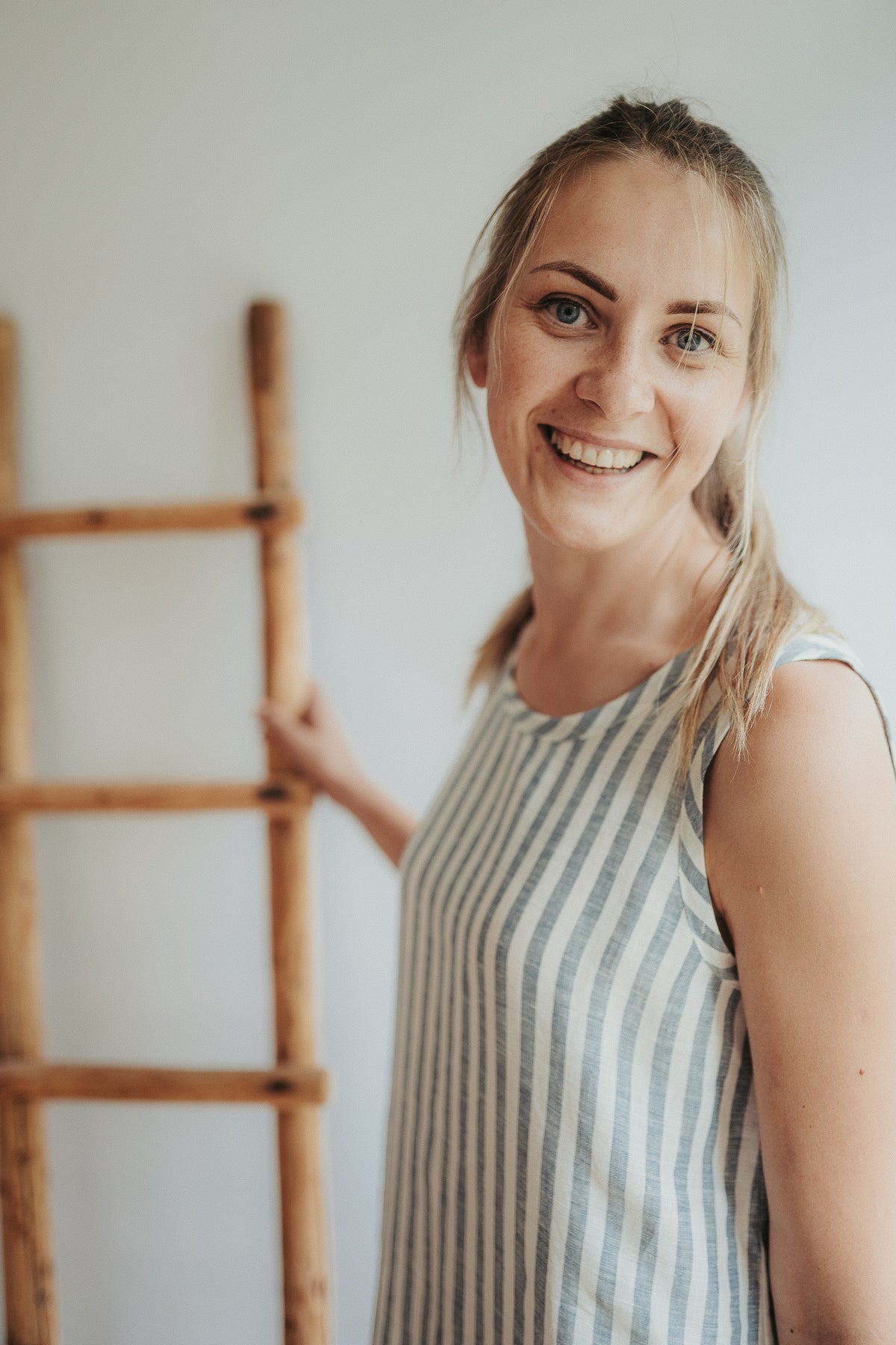 Linen Jumper Dress &#39;Greta&#39;, Summer Pinafore Dress Natural Linen