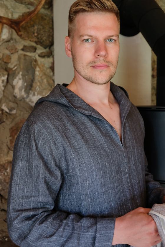 Mens tunic &#39;Scott&#39;, Hooded tunic men