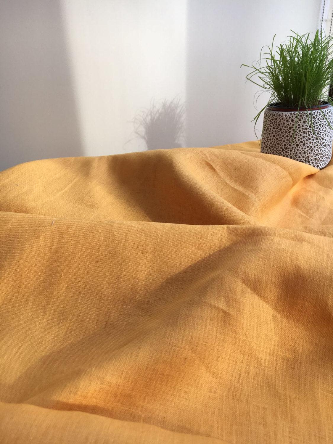 Yellow Linen Table Cloth, Sunny Linen Tablecloth Rectangle, Tablecloth Square, Tablecloth linen, Custom Tablecloth, Summer Tablecloth