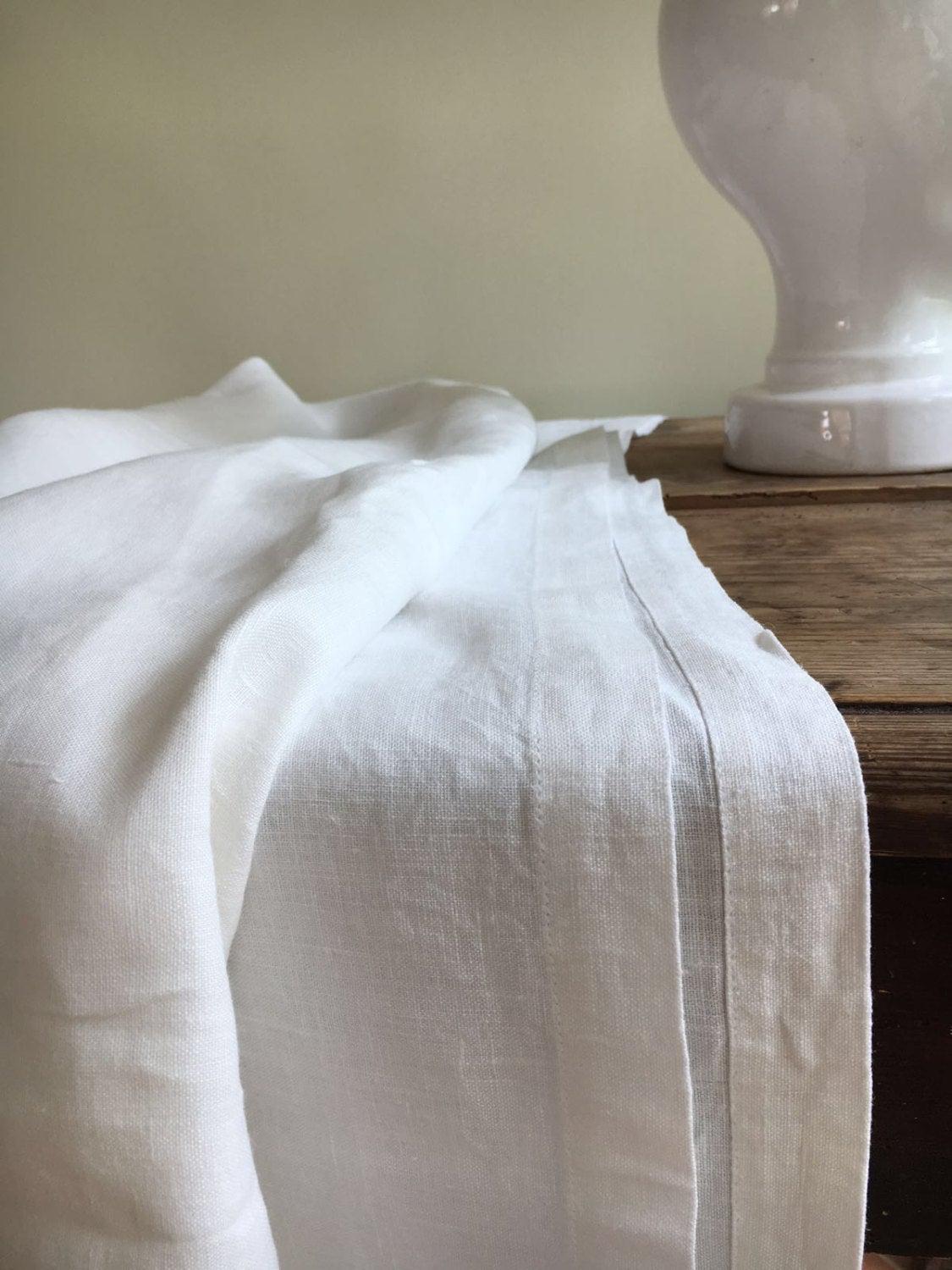 White Linen Table Cloth, Pure White Linen, Tablecloth Rectangle, Tablecloth Square Pure White Tablecloth linen Tablecloth Creamy White linen