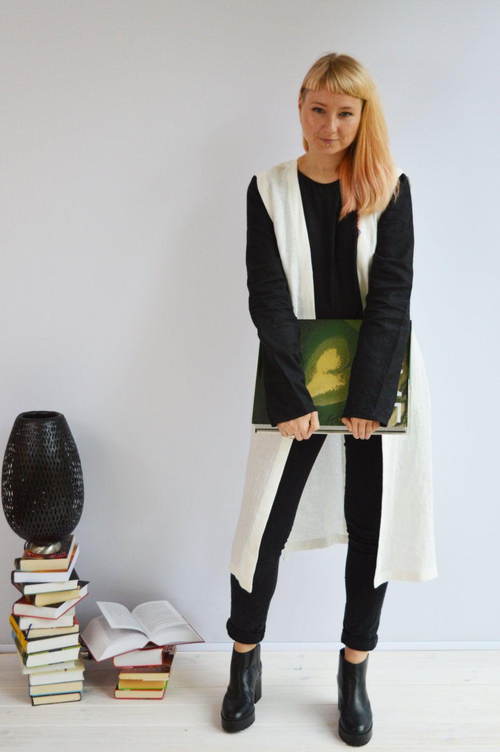 Linen Tunic Top with Long Sleeves, Linen Shirt with Sleeves, Plus size shirt, Black Blouse, Loose Linen Shirt, Plus size top, Black Tunic