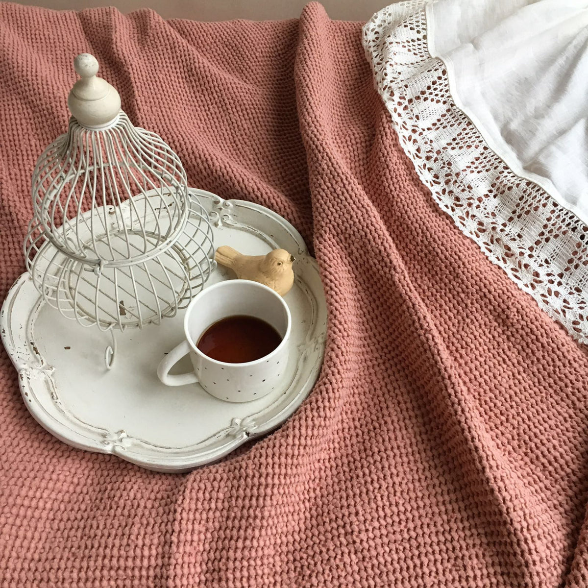 Voluminous Blanket, Linen and Cotton blend blanket, Linen throw, Natural Blanket, Linen coverlet, Daybed blanket, Christmas gift