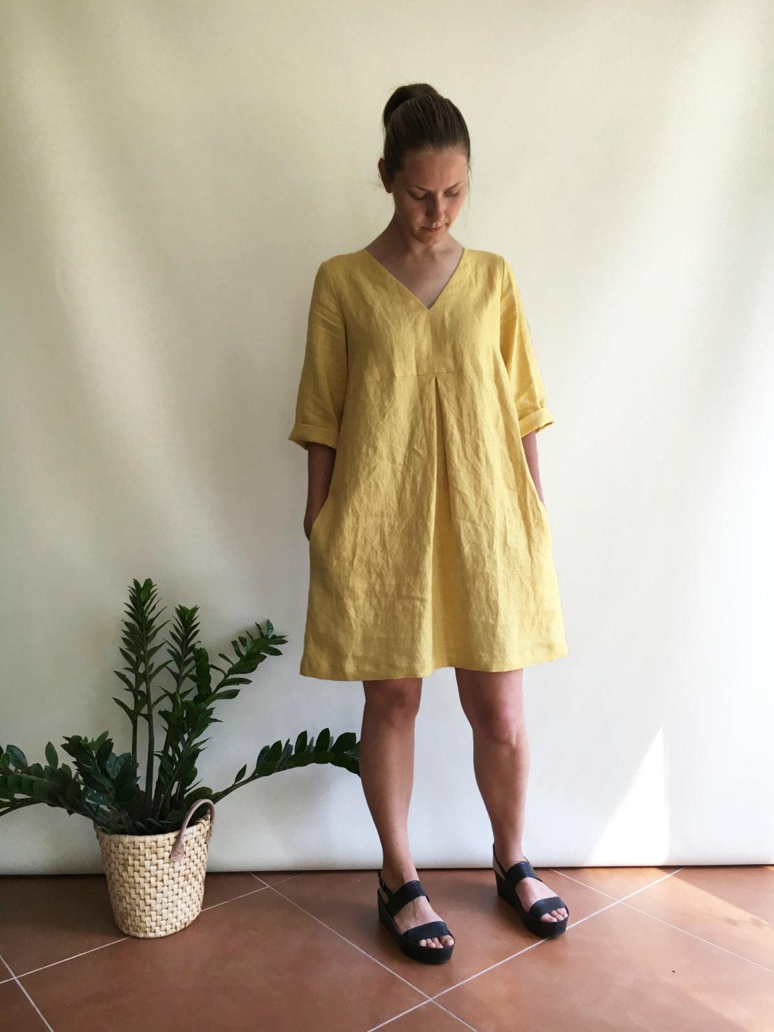 Linen Tunic 'Yvette', Plus Size Tunic Linen Tunic 'Yvette', Plus Size Tunic