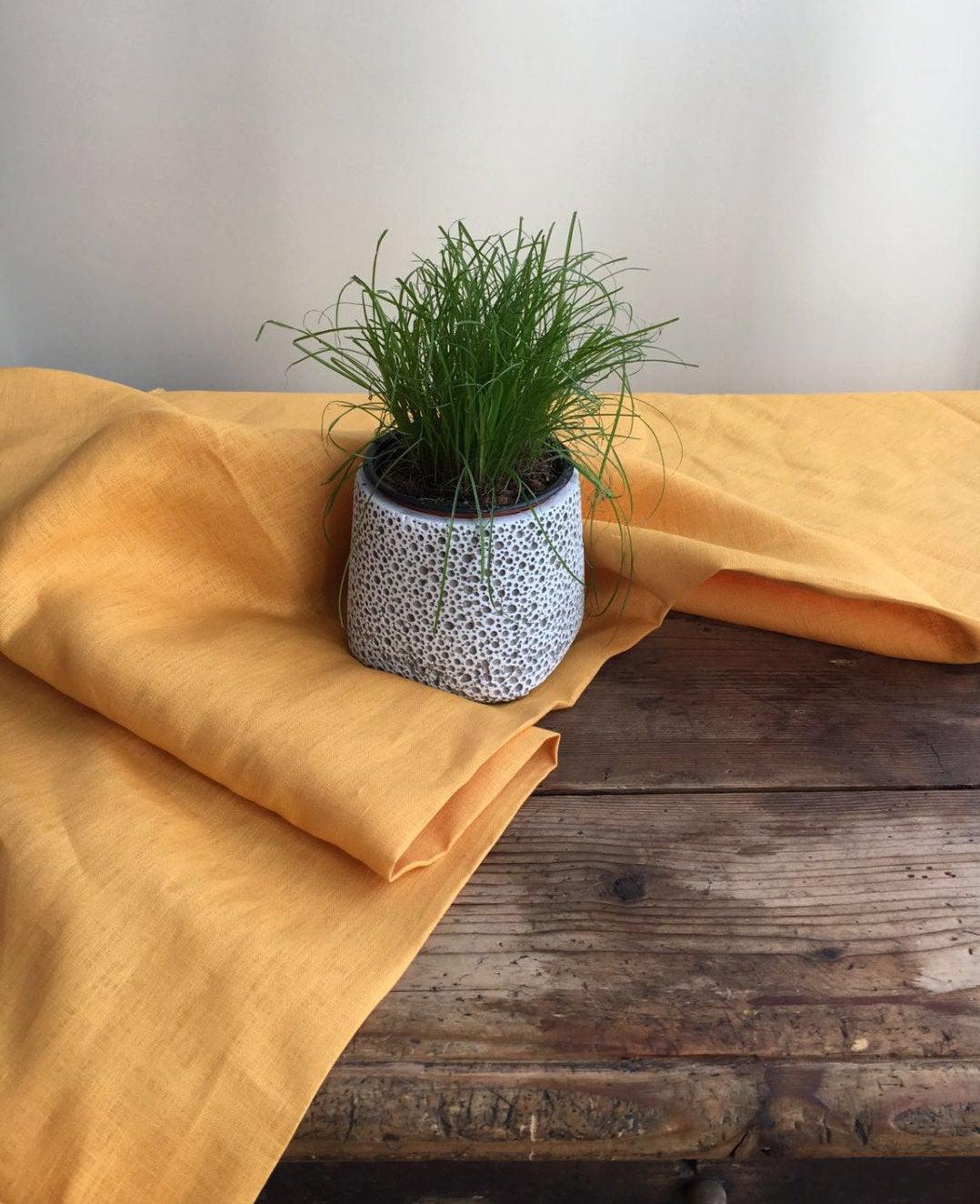 Yellow Linen Table Cloth, Sunny Linen Tablecloth Rectangle, Tablecloth Square, Tablecloth linen, Custom Tablecloth, Summer Tablecloth