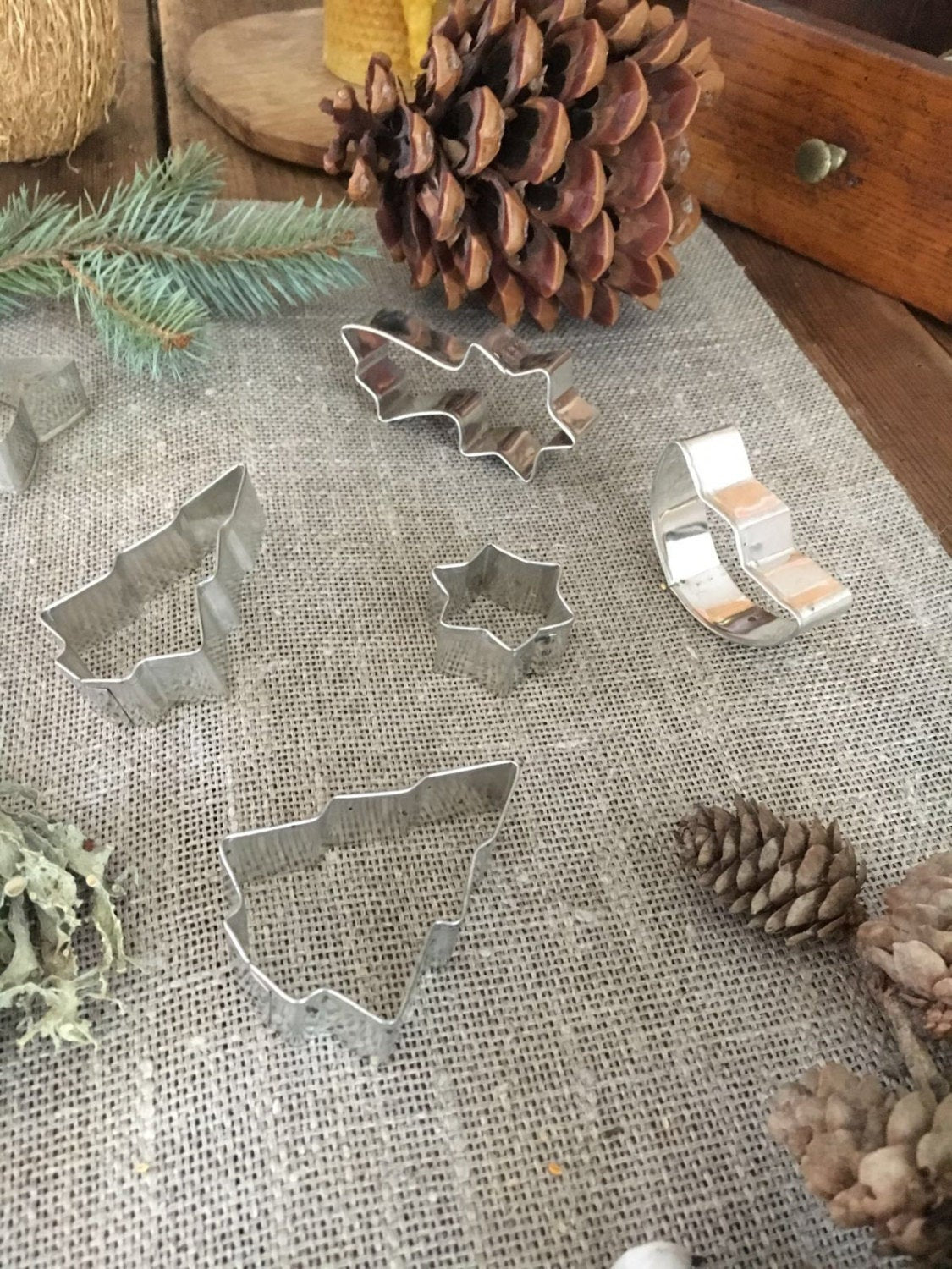 Christmas Placemats, Holiday Placemats, Fall Placemats, Natural linen placemats linen, Rustic country look placemats natural placemats cloth