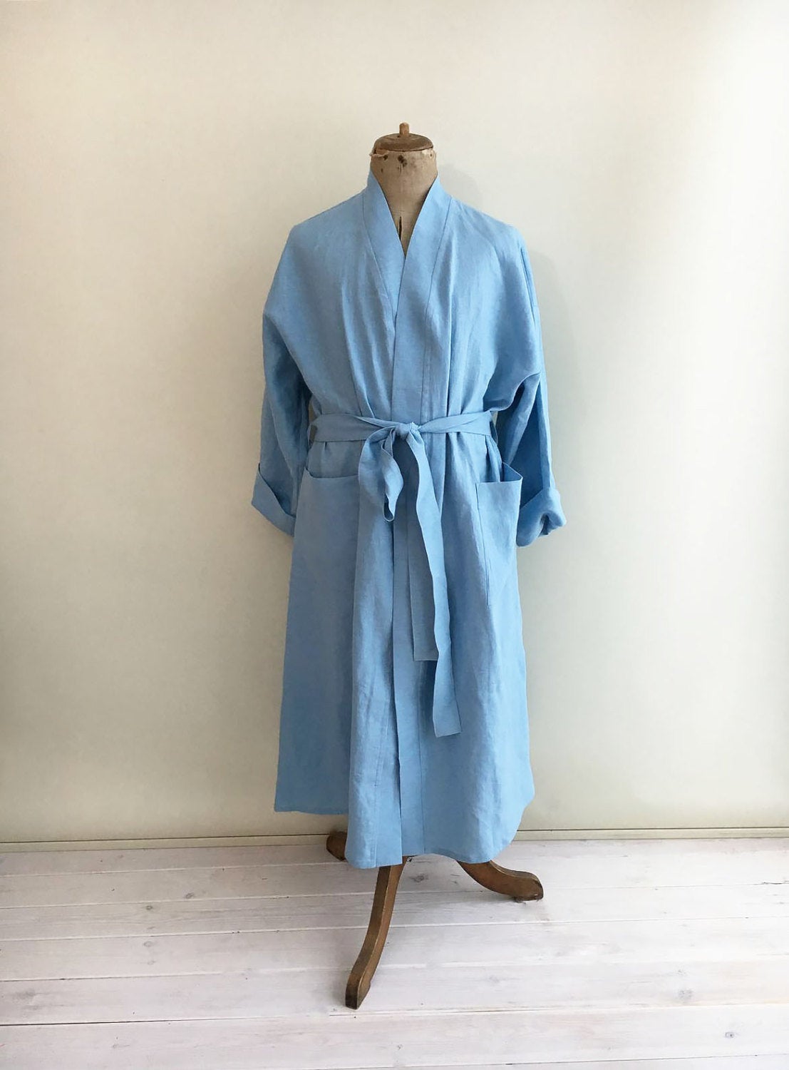 Linen Bath robe, Womens Linen Robe - Linenbee Linen Bath robe, Womens Linen Robe - Linenbee