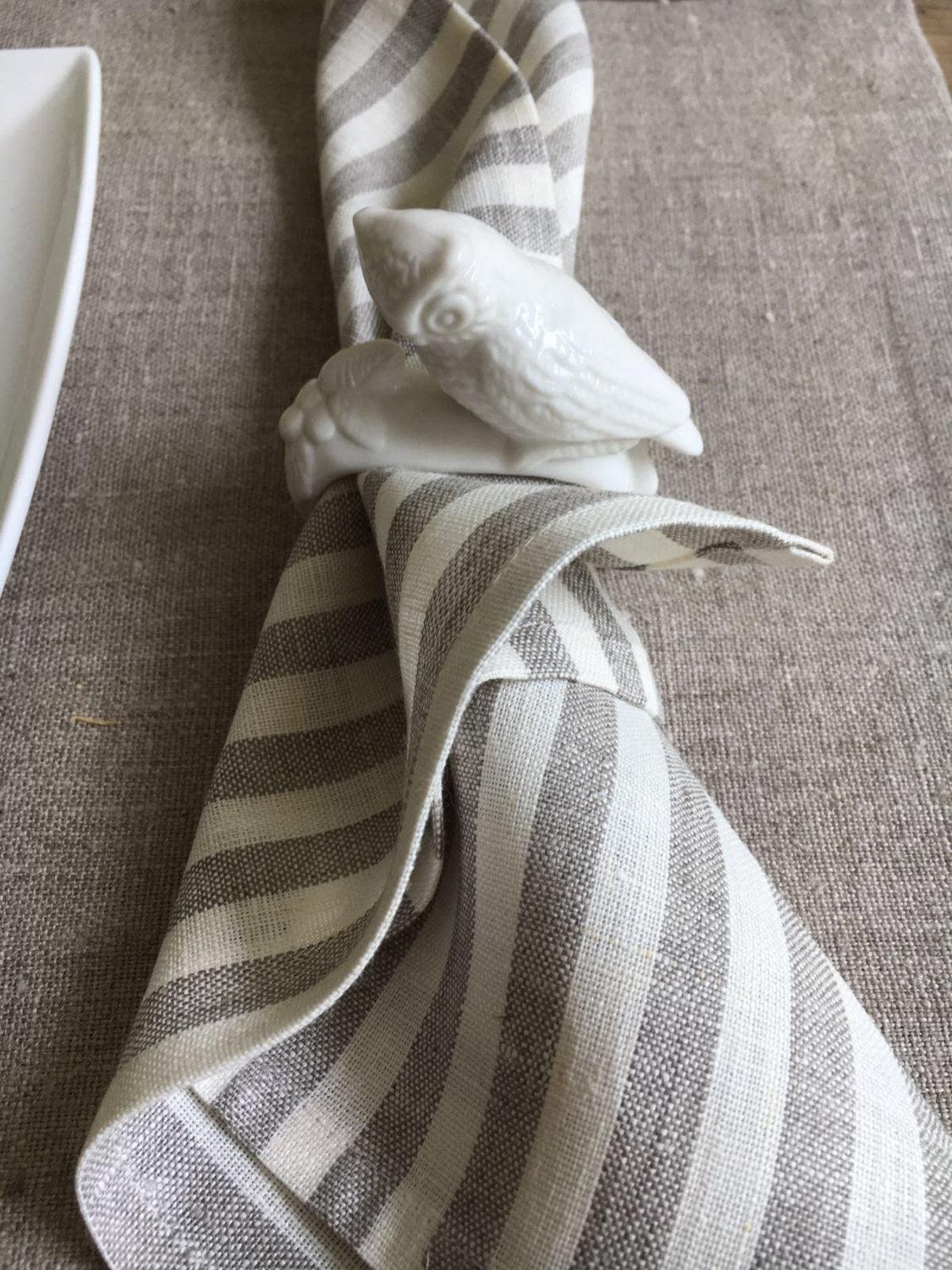 Linen Placemats and Cloth Napkins, Set of Placemats and linen napkins, Matching napkins placemats, matching table set, matching linen table