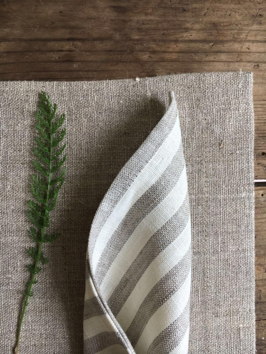 Linen Placemats and Cloth Napkins, Set of Placemats and linen napkins, Matching napkins placemats, matching table set, matching linen table