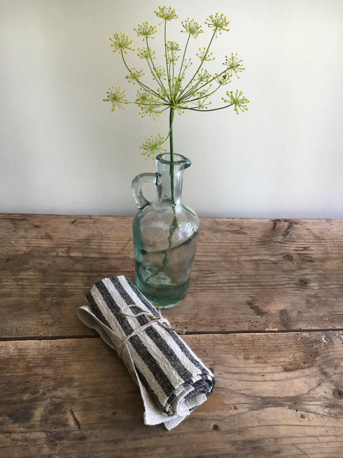 Striped Placemats, Set of 8 Rustic Placemats Linen, Burlap placemats, Reversible placemats, country placemats, Christmas table holiday fall