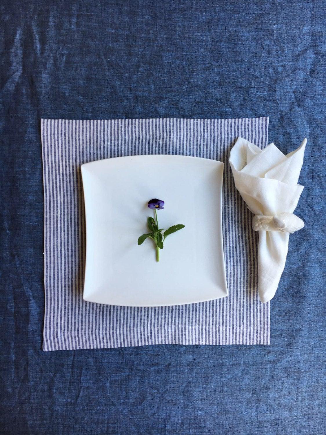 Linen Napkins, Cloth Napkins, White Linen Napkins, Soft White Napkins, Eco friendly Napkins, Wedding Napkins, Cocktail Napkins, Dinner