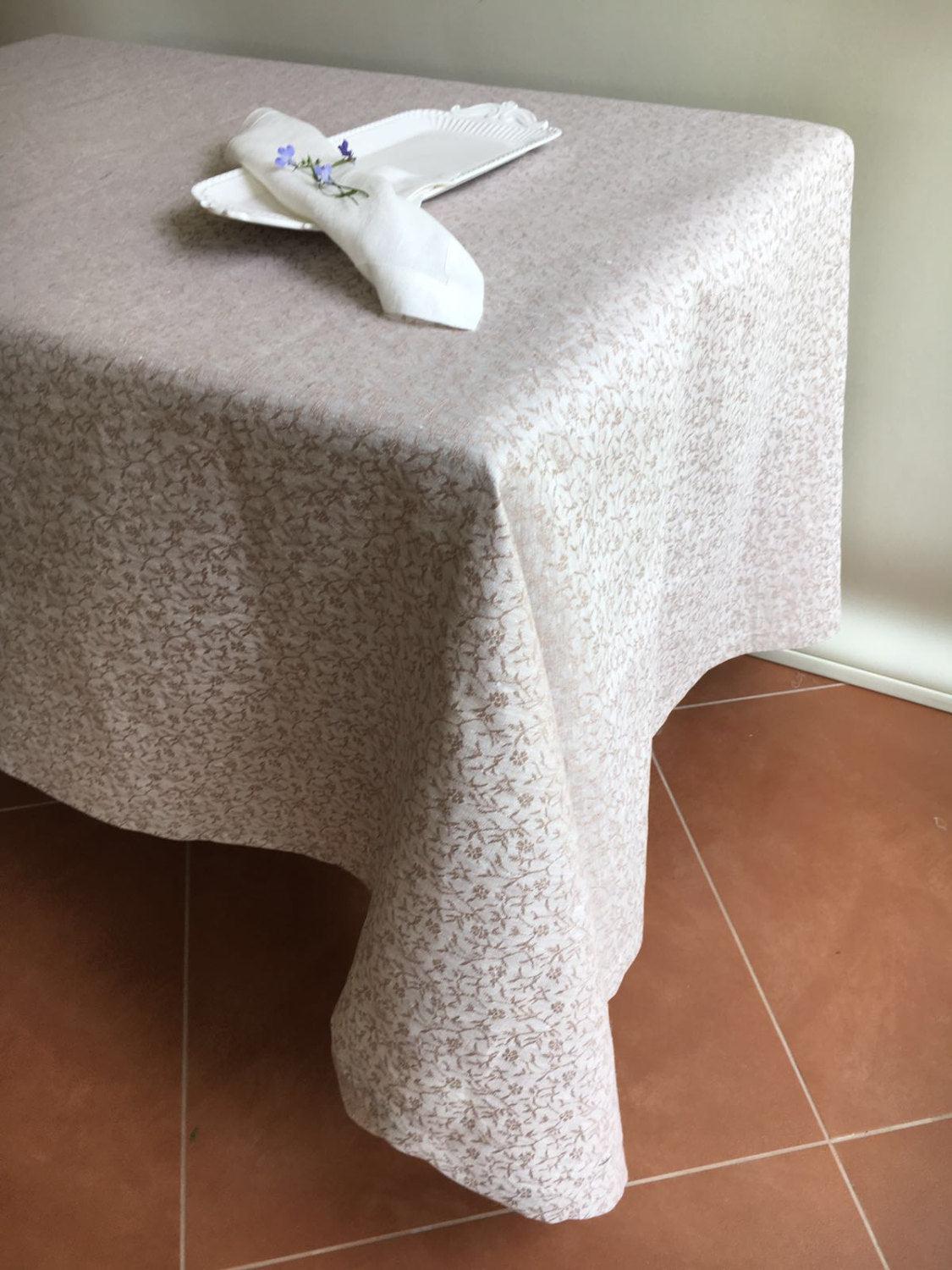 Linen Table Cloth, Creamy Taupe Tablecloth Rectangle, Tablecloth Square Tablecloth linen Tablecloth, Christmas tablecloth Wedding tablecloth