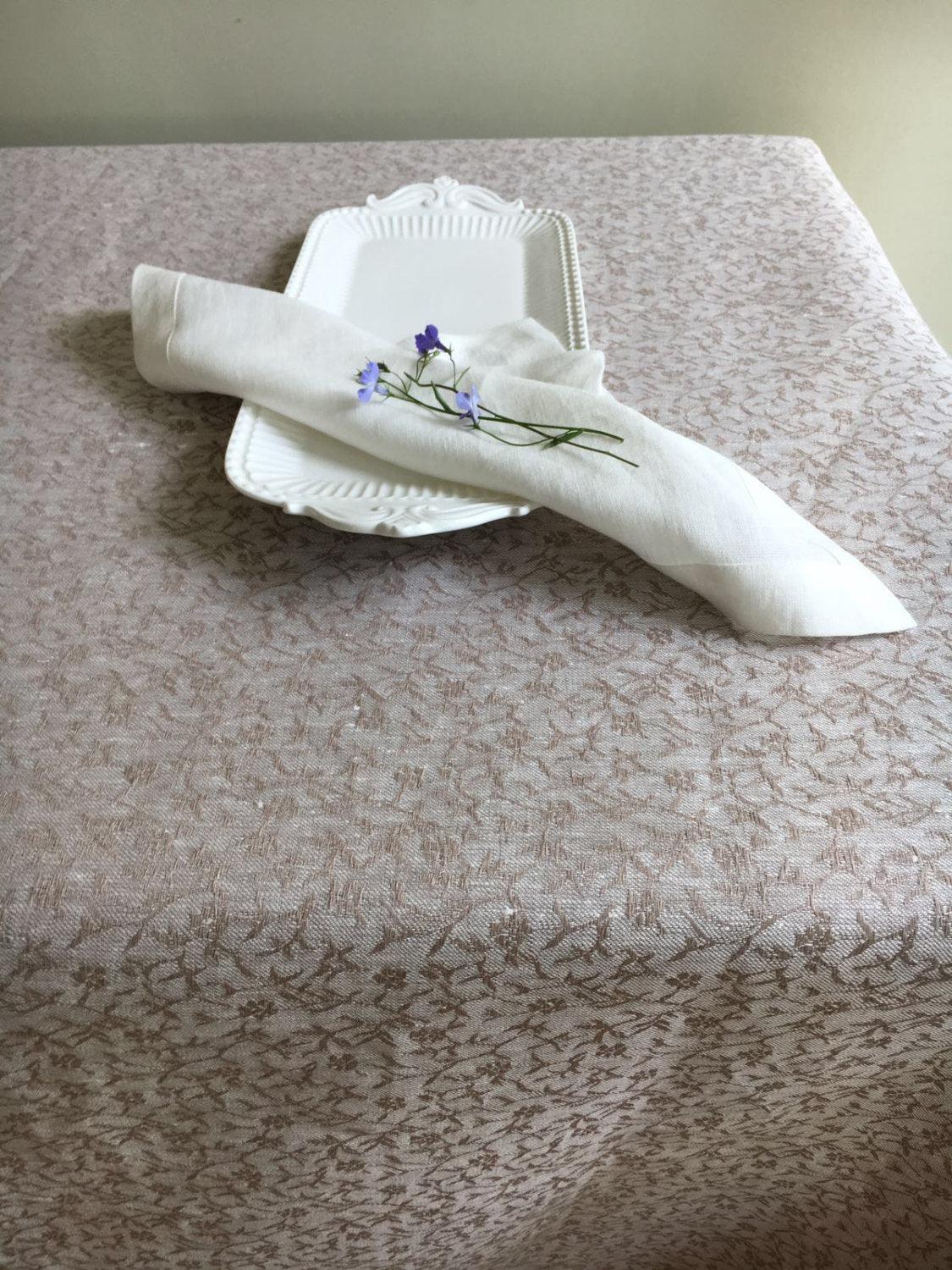 Linen Table Cloth, Creamy Taupe Tablecloth Rectangle, Tablecloth Square Tablecloth linen Tablecloth, Christmas tablecloth Wedding tablecloth