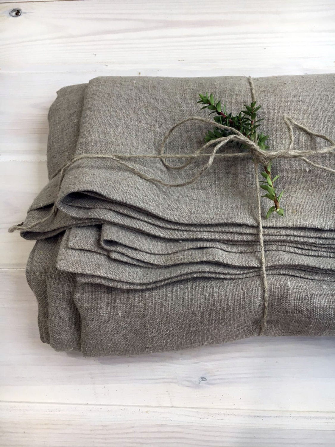Natural Linen tablecloth, Stonewashed natural linen tablecloth, rectangle tablecloth Christmas table Thanksgiving table by Linenbee