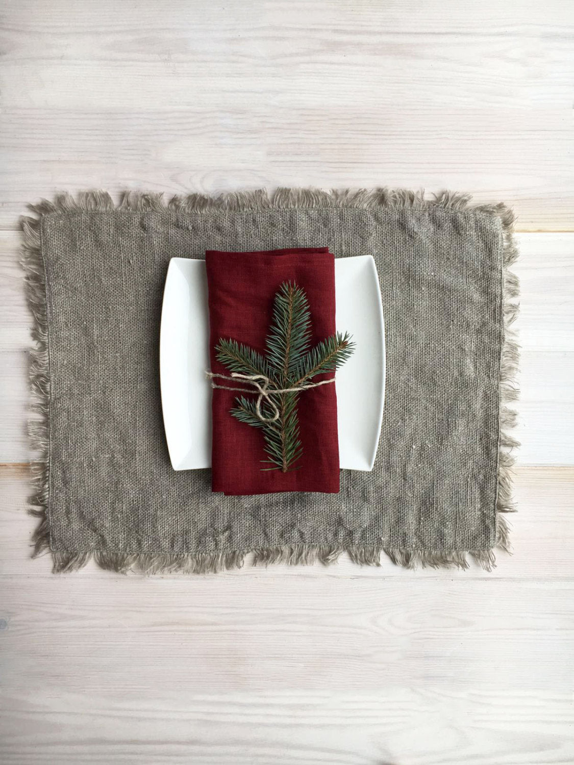 Burlap placemats, Rustic Placemats, Country Placemats, Christmas Placemats, Holiday Placemats, Fall Placemats, Natural linen placemats linen