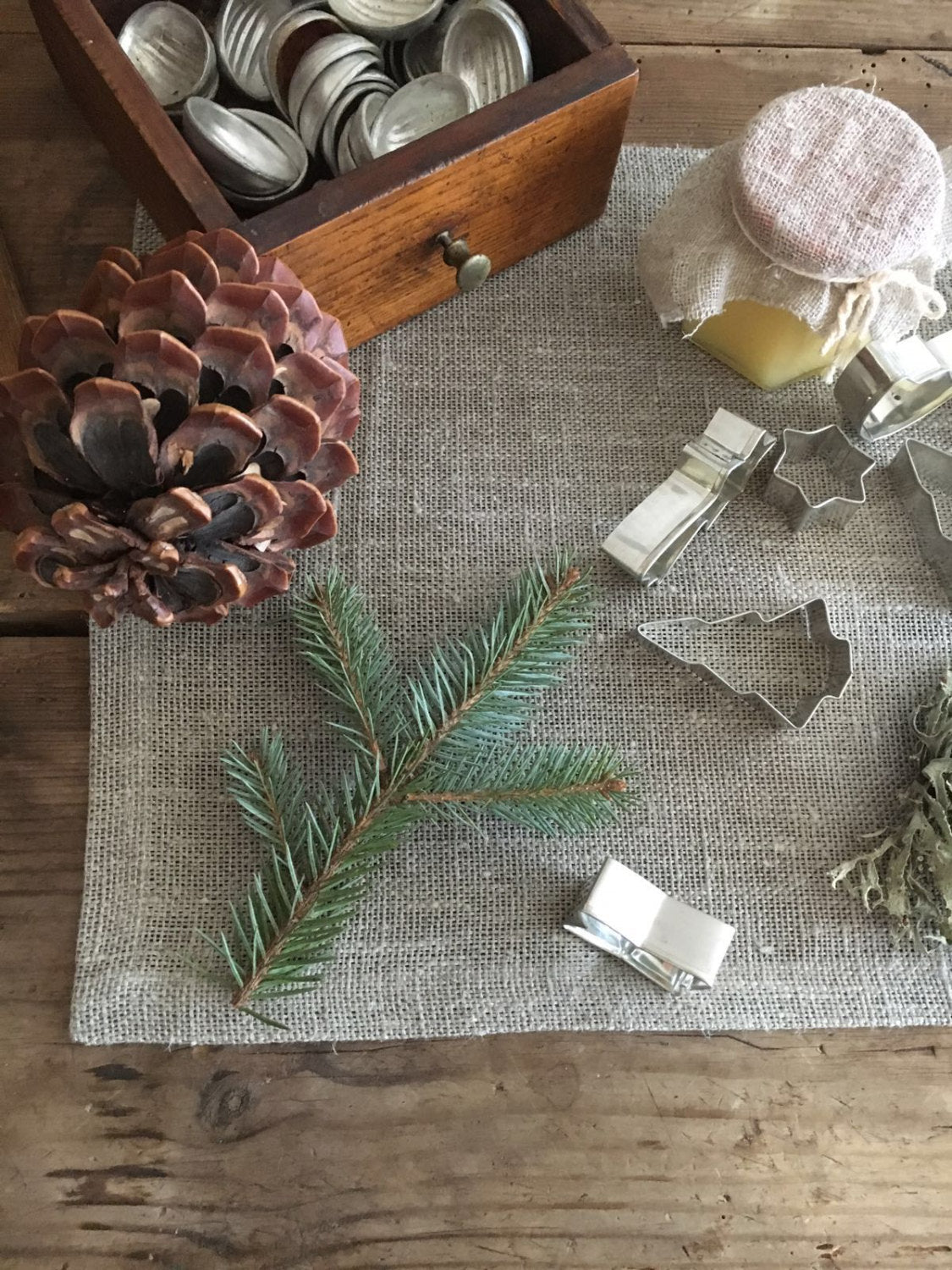 Christmas Placemats, Holiday Placemats, Fall Placemats, Natural linen placemats linen, Rustic country look placemats natural placemats cloth