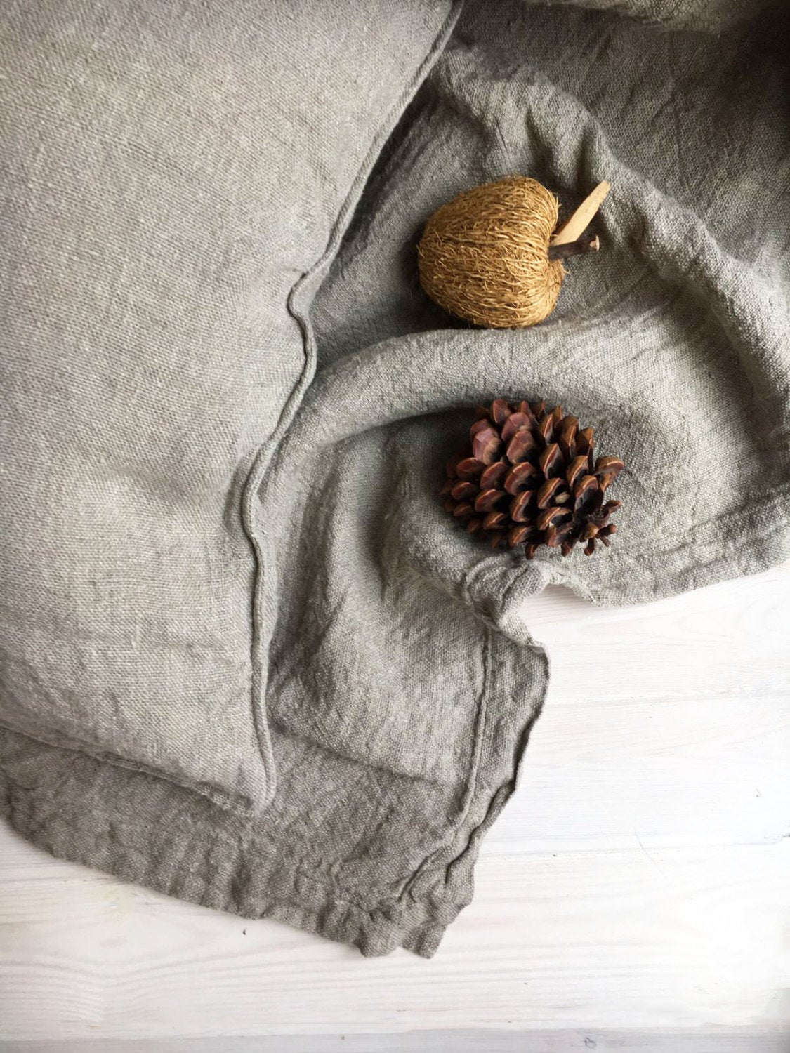 Decorative Pillowcases from Natural Rustic Linen, Countryhouse Shams, Linen Throw Pillow Covers, Throw Pillows, Set of two sham covers raw