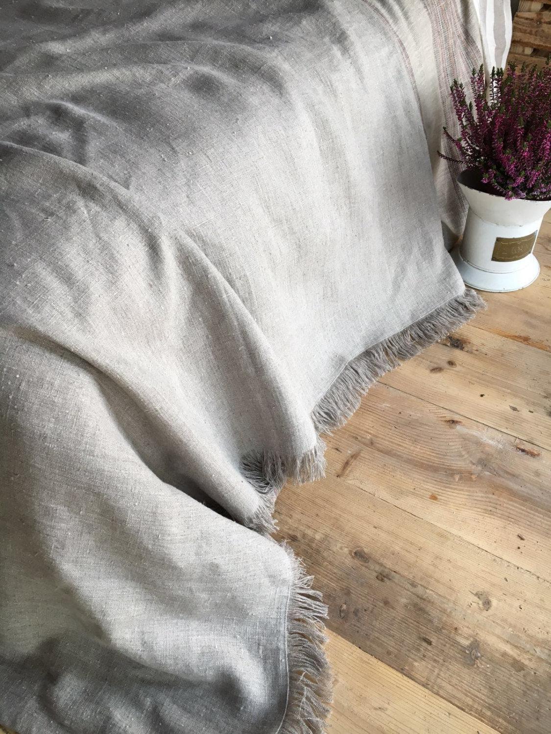 Natural linen cover, Textured Linen Throw, Light Blanket, Light Throw, Natural Blanket, Daybed blanket, Summer Blanket, European Linen