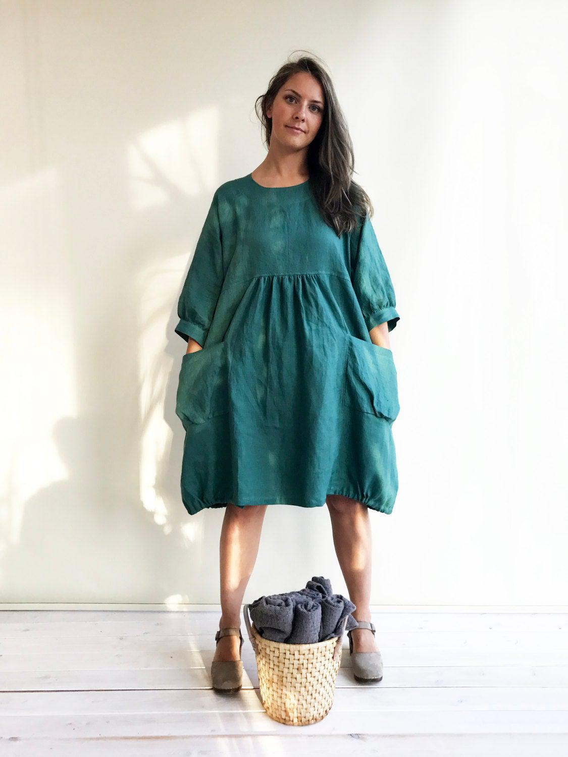 Loose Tunic Dress, Linen Dress Loose Tunic Dress, Linen Dress