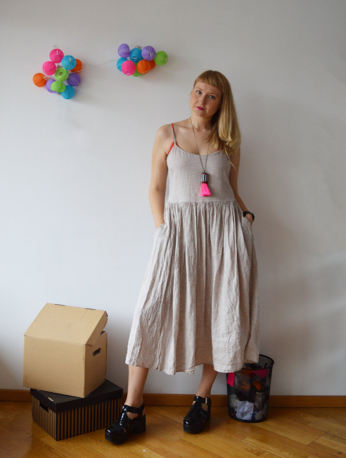 Linen Pinafore Dress, Linen Strap Dress, Sleeveless Maxi Dress, Linen Maxi Sundress, Plus Size Dress, Linen Dress Women Jumper Pinafore Maxi