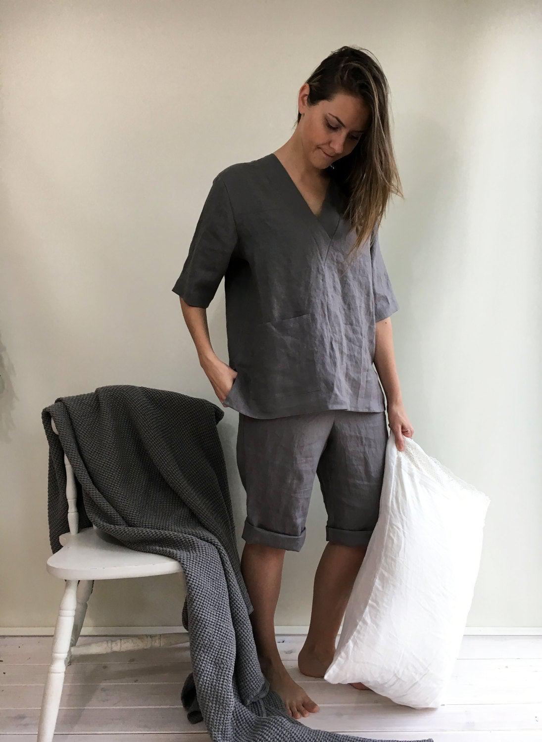 Womens pajamas, linen sleepwear - Linenbee