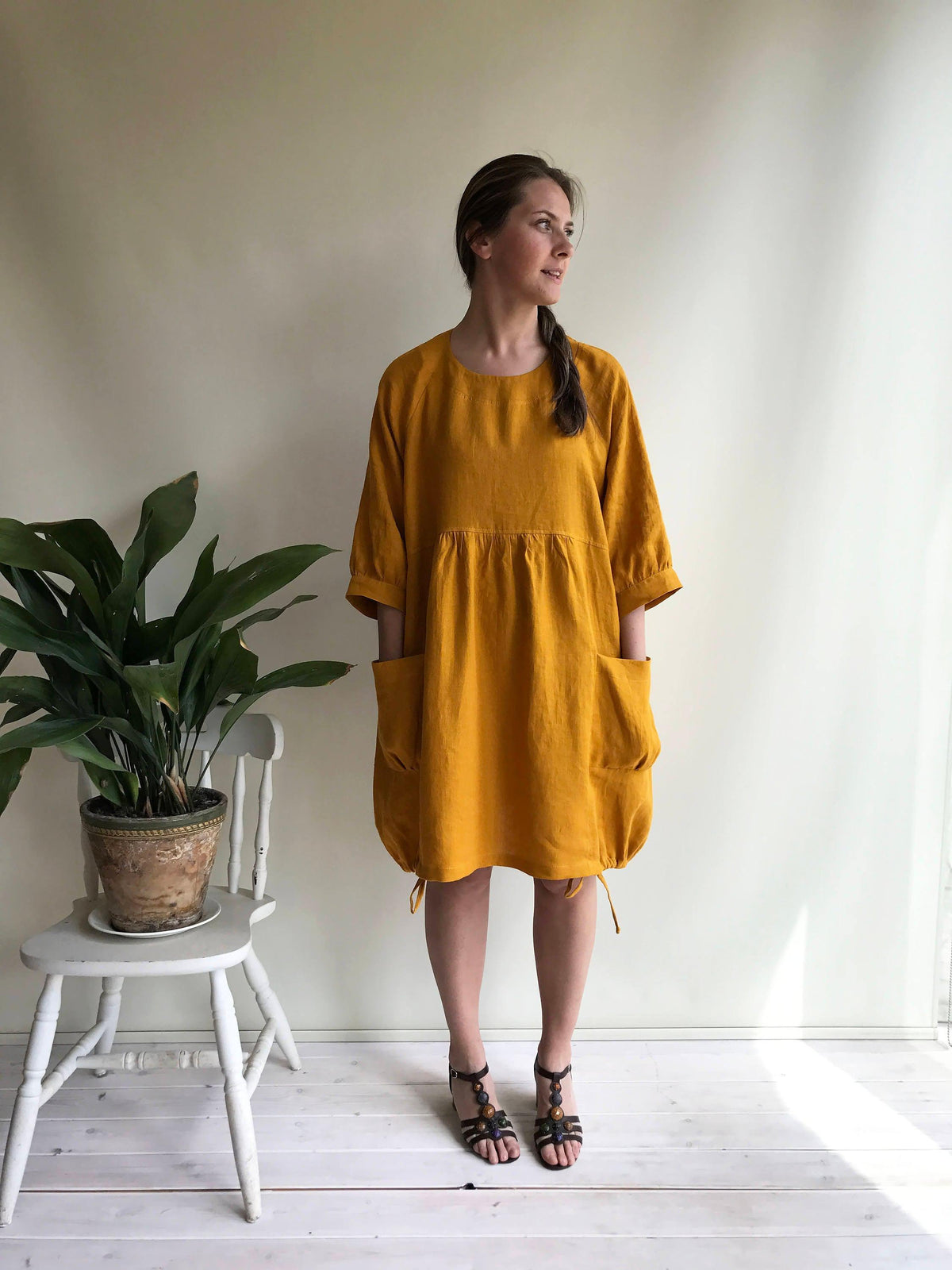 Linen Dress for Women, Dress with Sleeves, Womens Dress, Plus Size Tunic Dress, Loose Dress, Linen Dress Plus size Linen Dress Woman