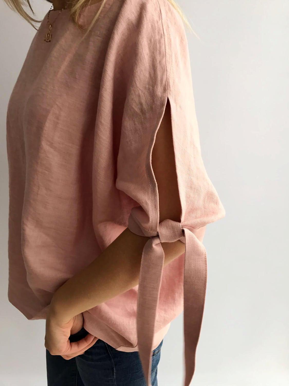 Loose linen top, Loose top, Linen Blouse, Loose Blouse, Linen Top, Linen Blouse, Batwing Blouse, Plus size top, Plus size linen, Plus top