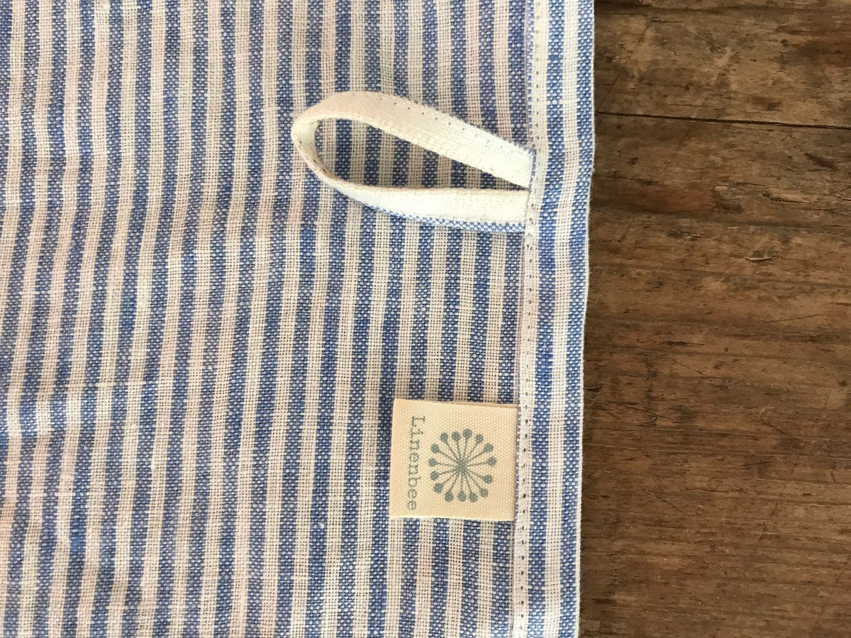 Set of Three Blue Striped Towels, Linen Dish Towels, Linen Kitchen Linen Guest Room Towels Tea towels Striped Towels Striped Blue Towels