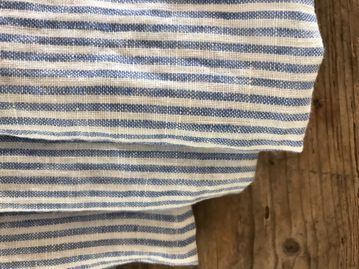 Set of Three Blue Striped Towels, Linen Dish Towels, Linen Kitchen Linen Guest Room Towels Tea towels Striped Towels Striped Blue Towels