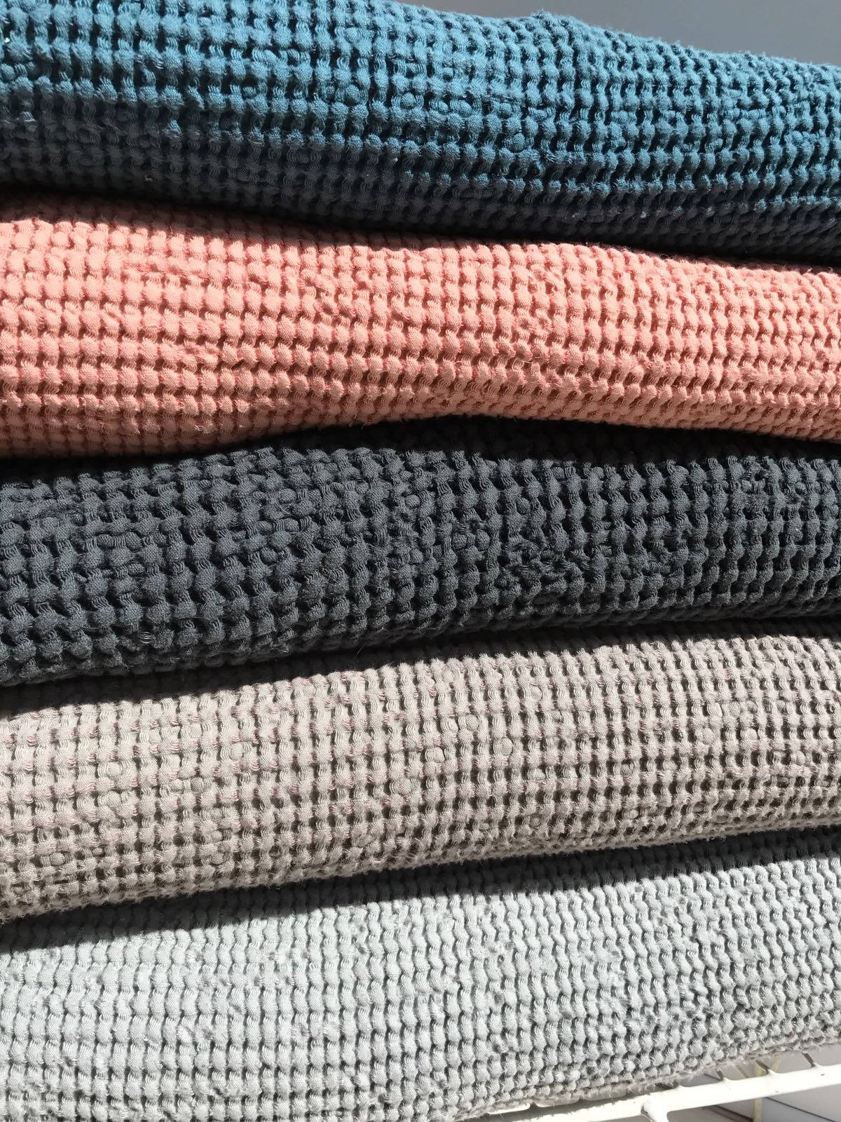 Thick Grey Blanket, Linen and Cotton blend blanket, Voluminous Linen throw, Natural Blanket, Linen coverlet, Daybed blanket, Christmas gift