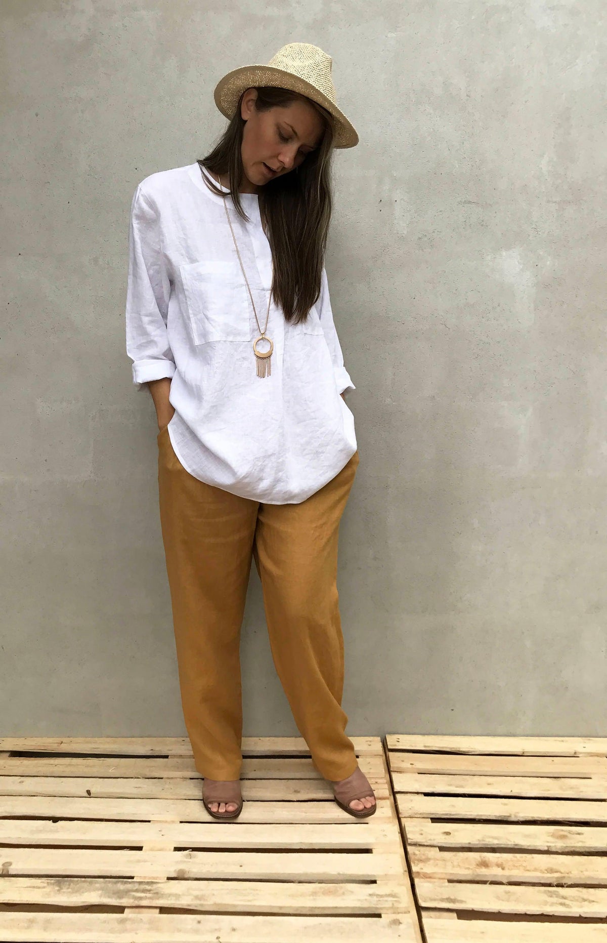 Loose Womens Shirt &amp;quot;Dina&amp;quot;, Linen Shirt, plus size shirt, Tunic Shirt, boyfriend shirt, summer shirt, light shirt, boho shirt, Linen Top