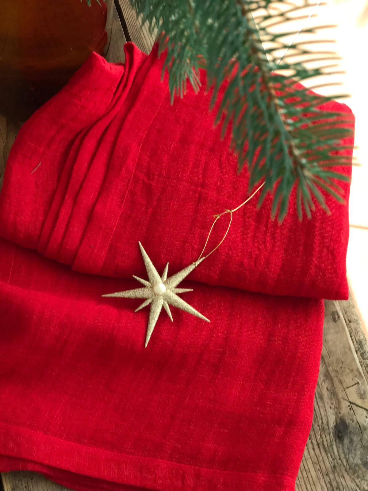 Christmas Red Linen Table Cloth, Red Linen Tablecloth Rectangle, Tablecloth Square, Tablecloth linen, Custom Tablecloth, Red Tablecloth