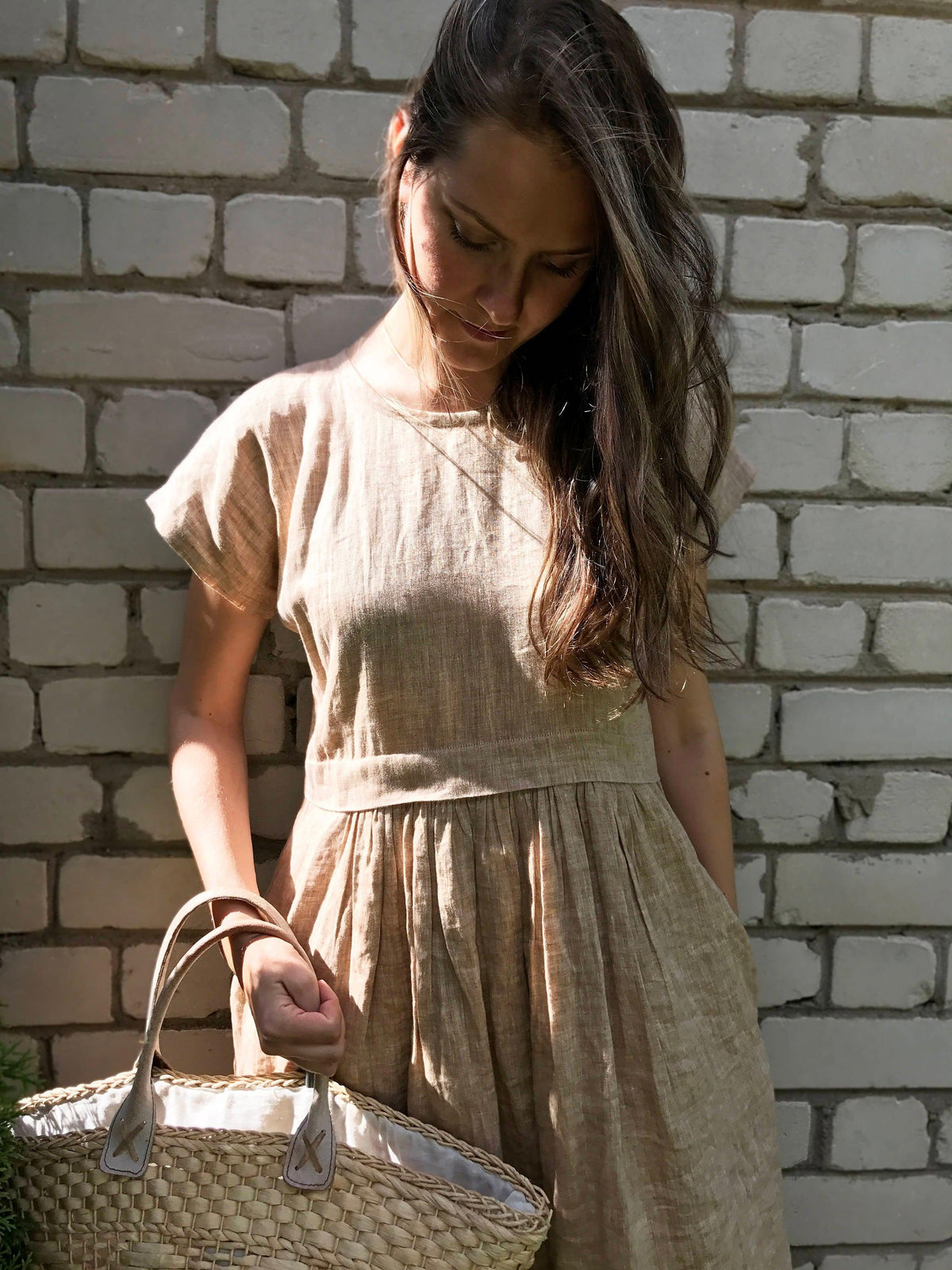 Linen Maxi Dress, Long linen dress, plus size maxi dress with sleeves, summer beach dress, plus size dress, maxi linen dress dress for women