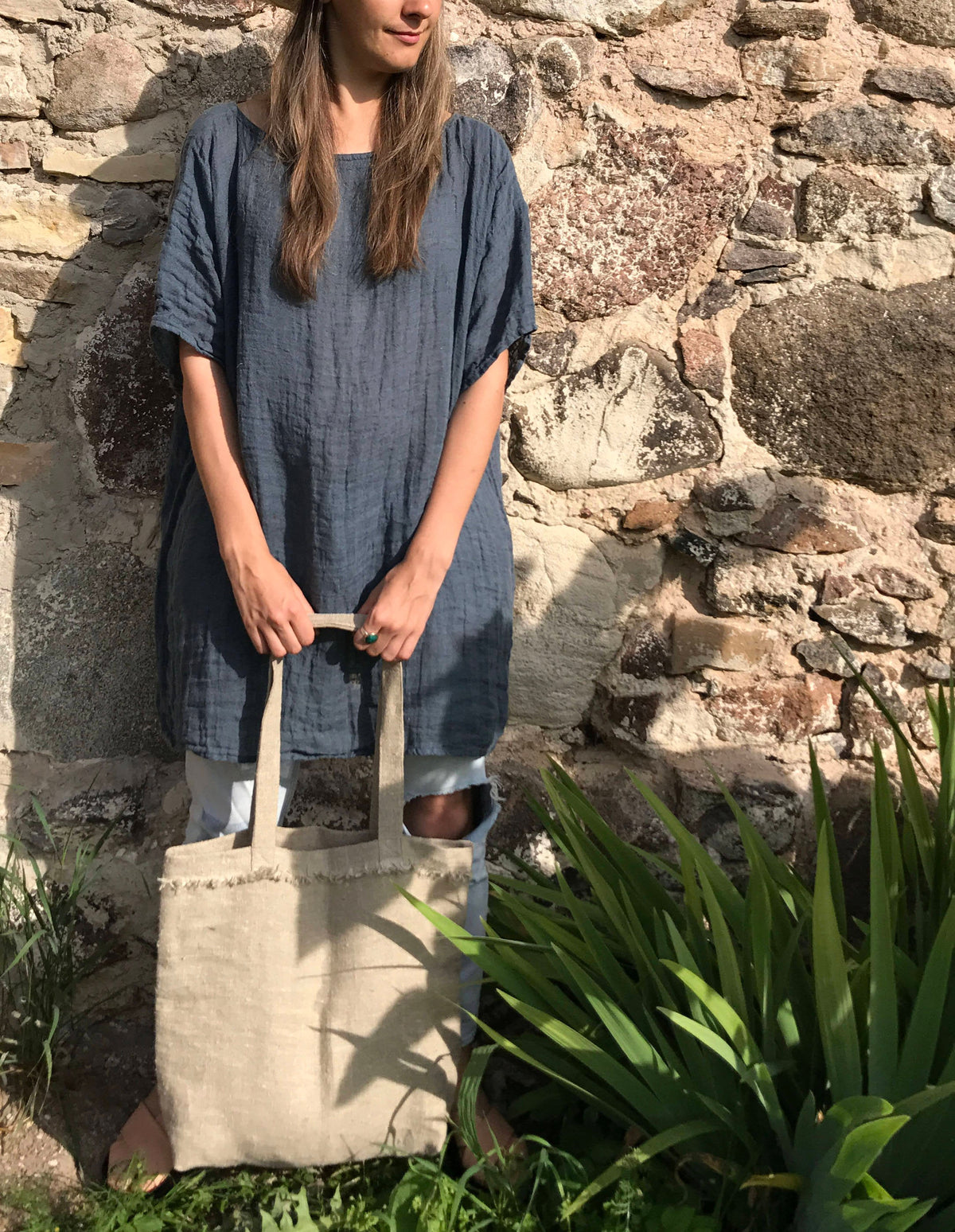 Burlap Shopping Bag, Rustic Linen Tote Bag, Natural Linen Canvas Tote Bag, Linen Handbag, Fabric Handbag, Shoulder bag, Grey Brown Handbag