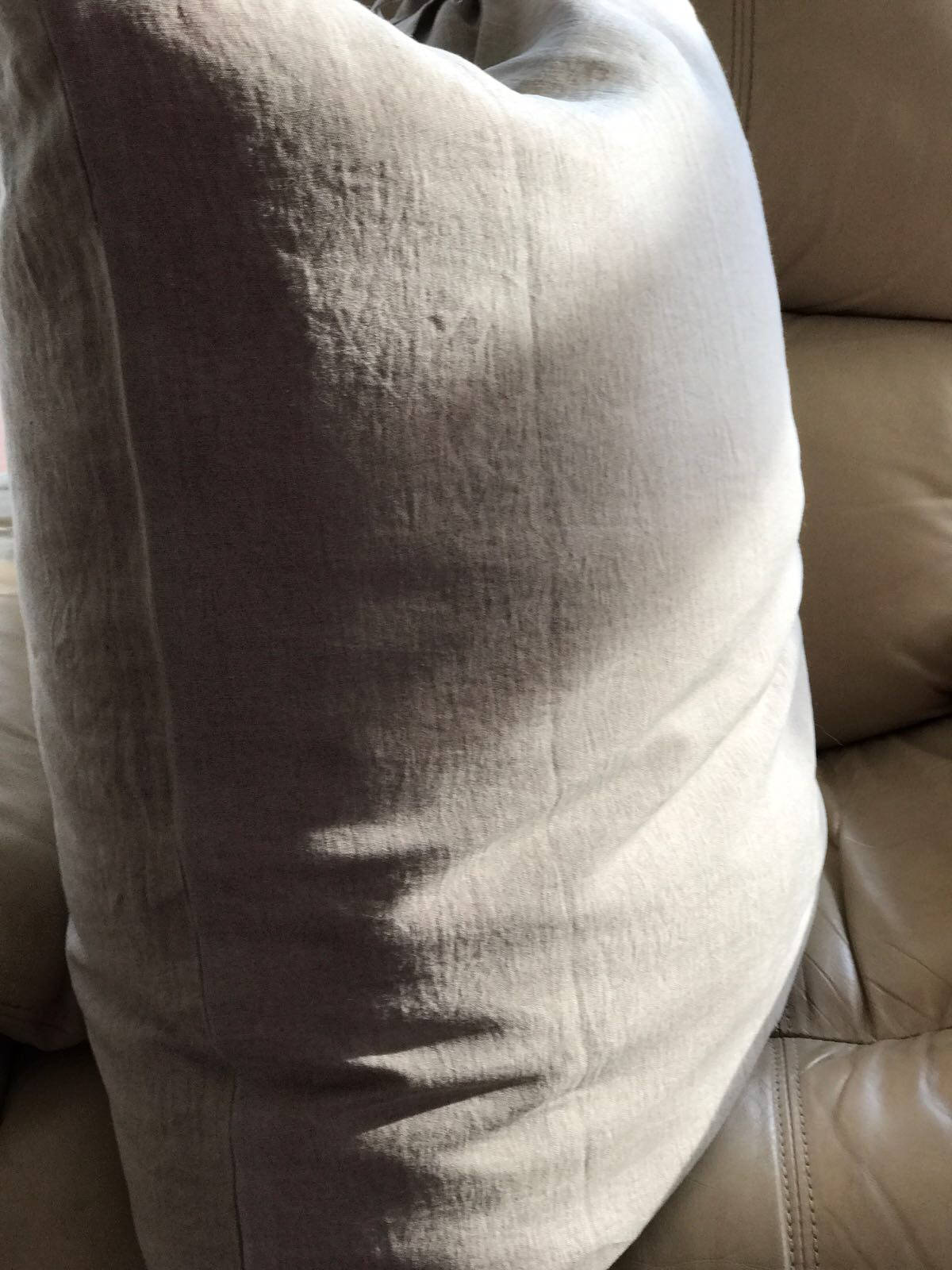 Natural Linen Pillowcases, Set of Two Linen Pillowcases with Cute Ties, Sham, Queen, King, Standard by Linenbee