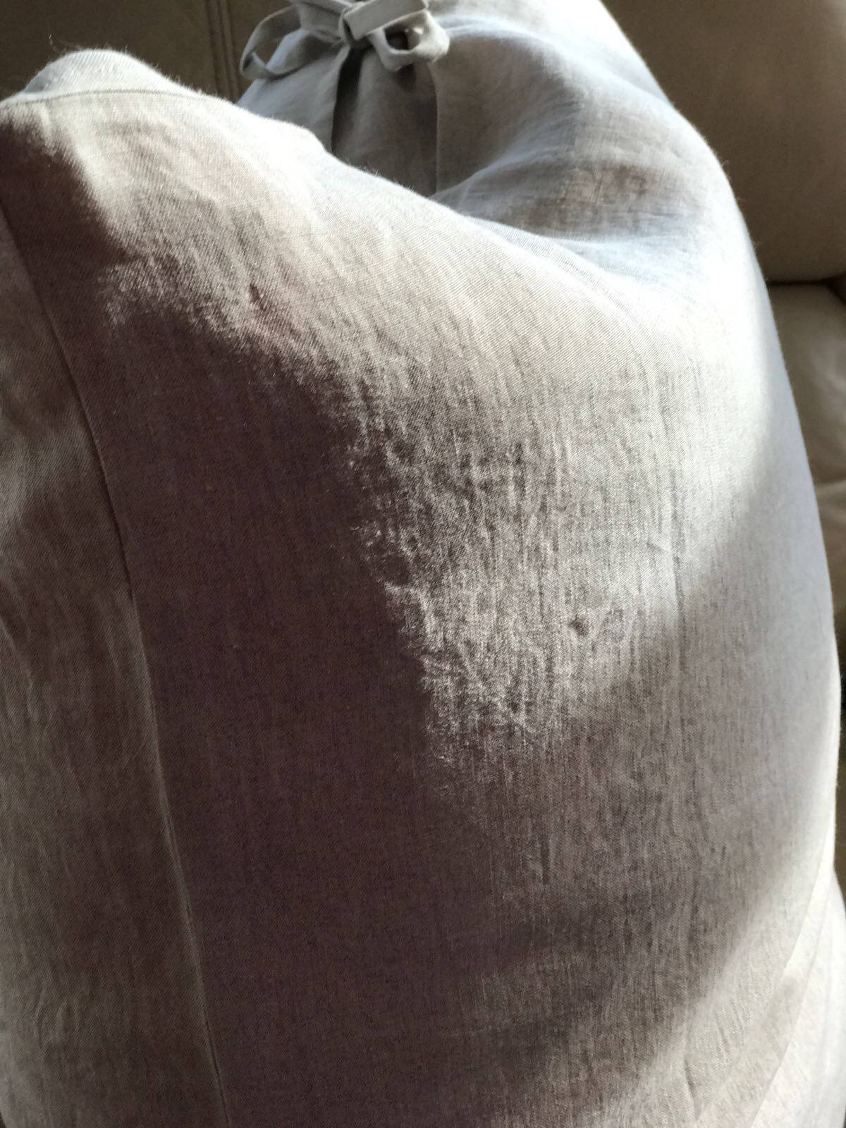 Natural Linen Pillowcases, Set of Two Linen Pillowcases with Cute Ties, Sham, Queen, King, Standard by Linenbee